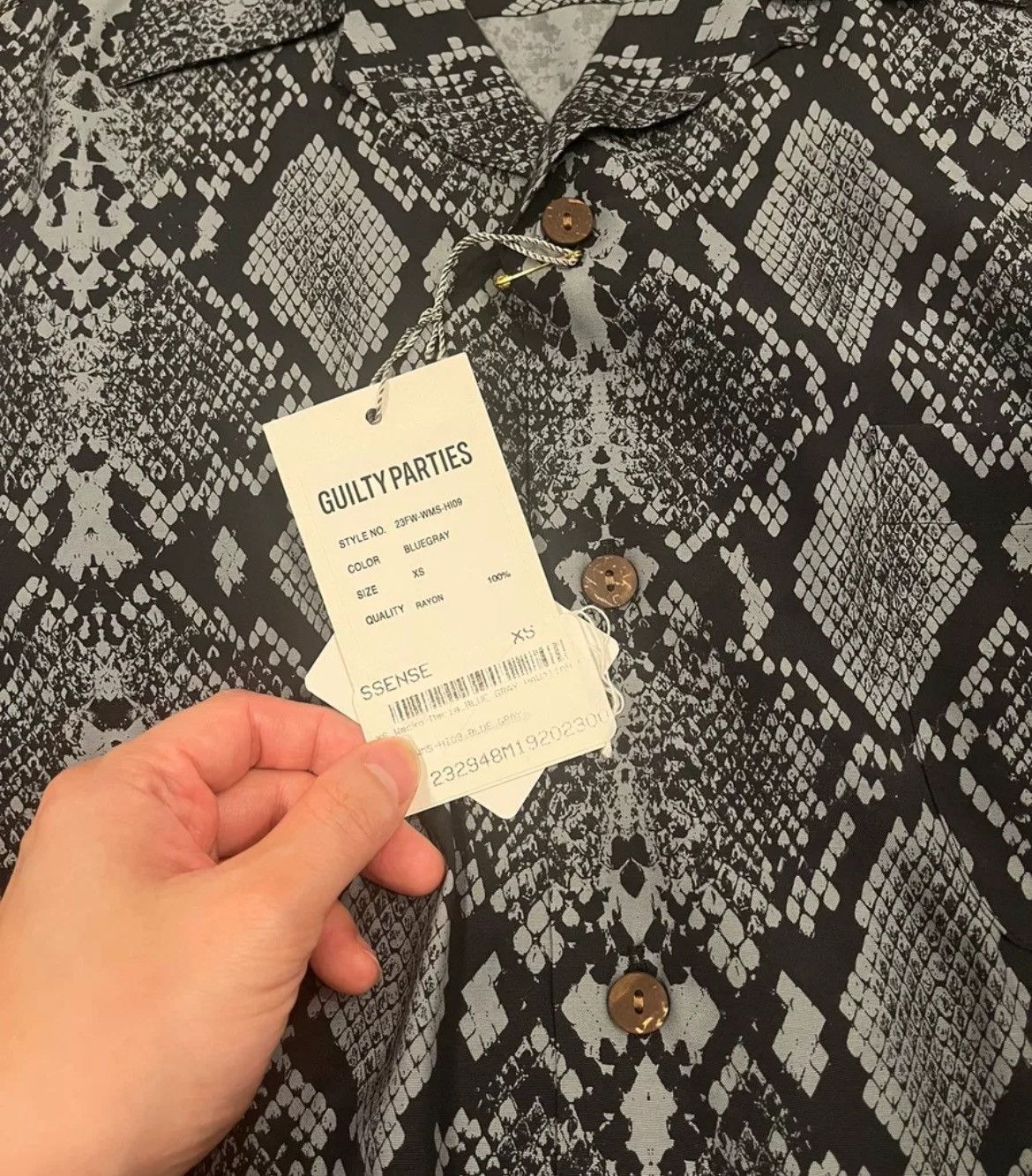 Wacko Maria Wacko Maria Heaven blue snake print shirt - DMC Size US XS / EU 42 / 0 - 3 Thumbnail