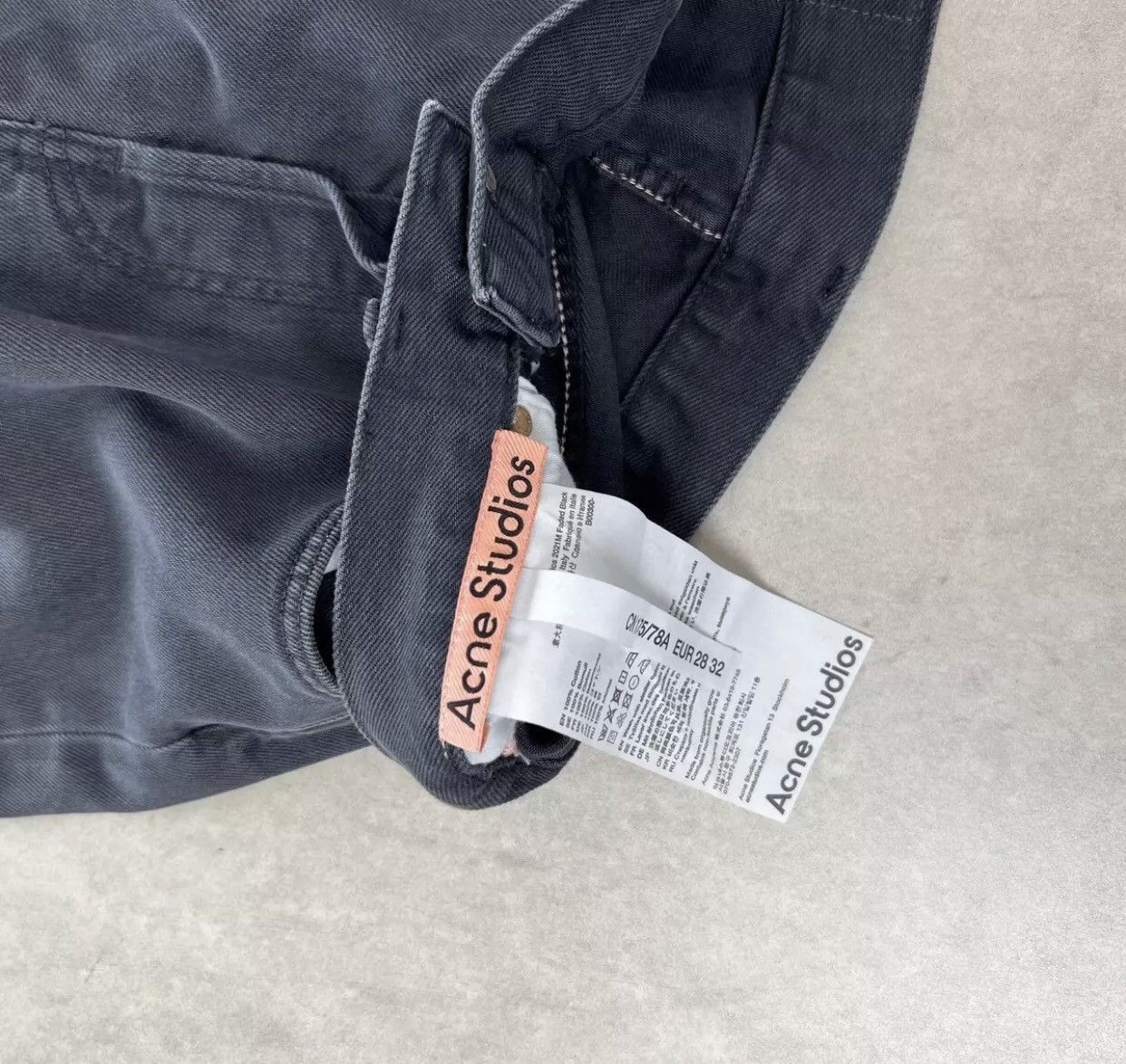 Acne Studios Acne Studios 2021M black grey bootcut jeans - DMC Size US 32 / EU 48 - 4 Thumbnail