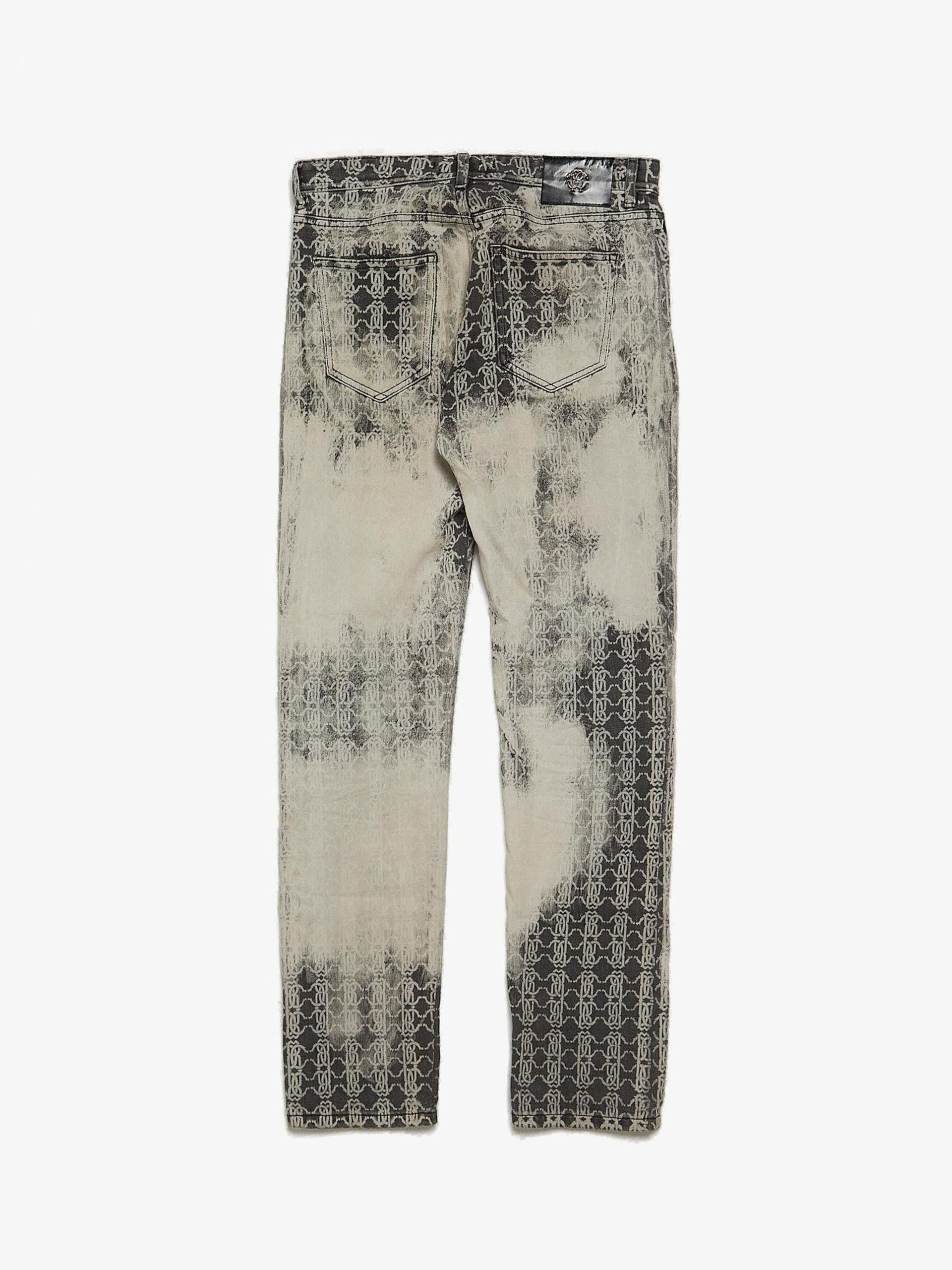 Roberto Cavalli Gray Monogram Jeans Size US 30 / EU 46 - 2 Thumbnail