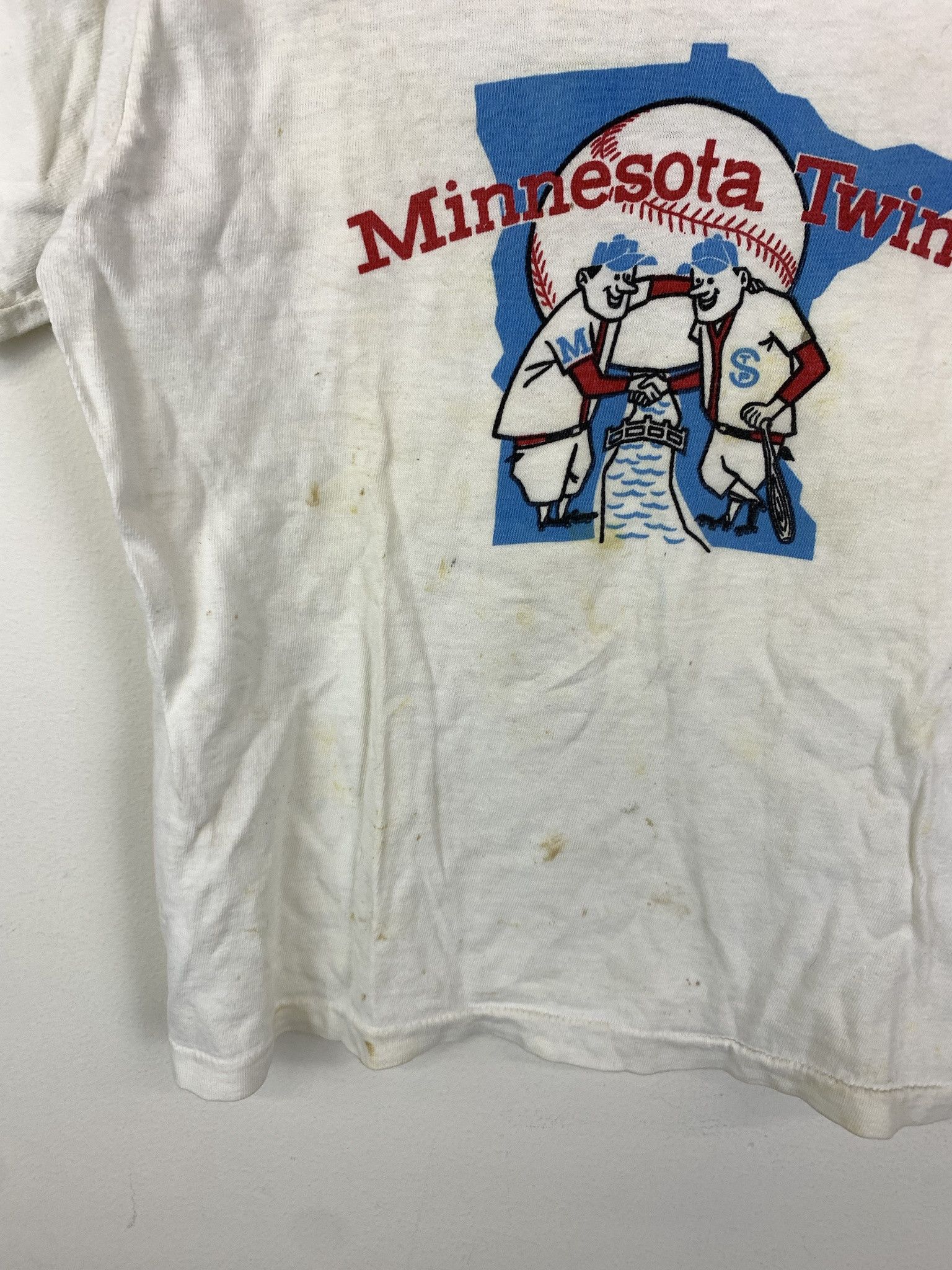 MLB × Vintage Vintage Minnesota Twins Baby Tee Single Stitch 1980s Tee Size XS Size US XL / EU 56 / 4 - 3 Thumbnail