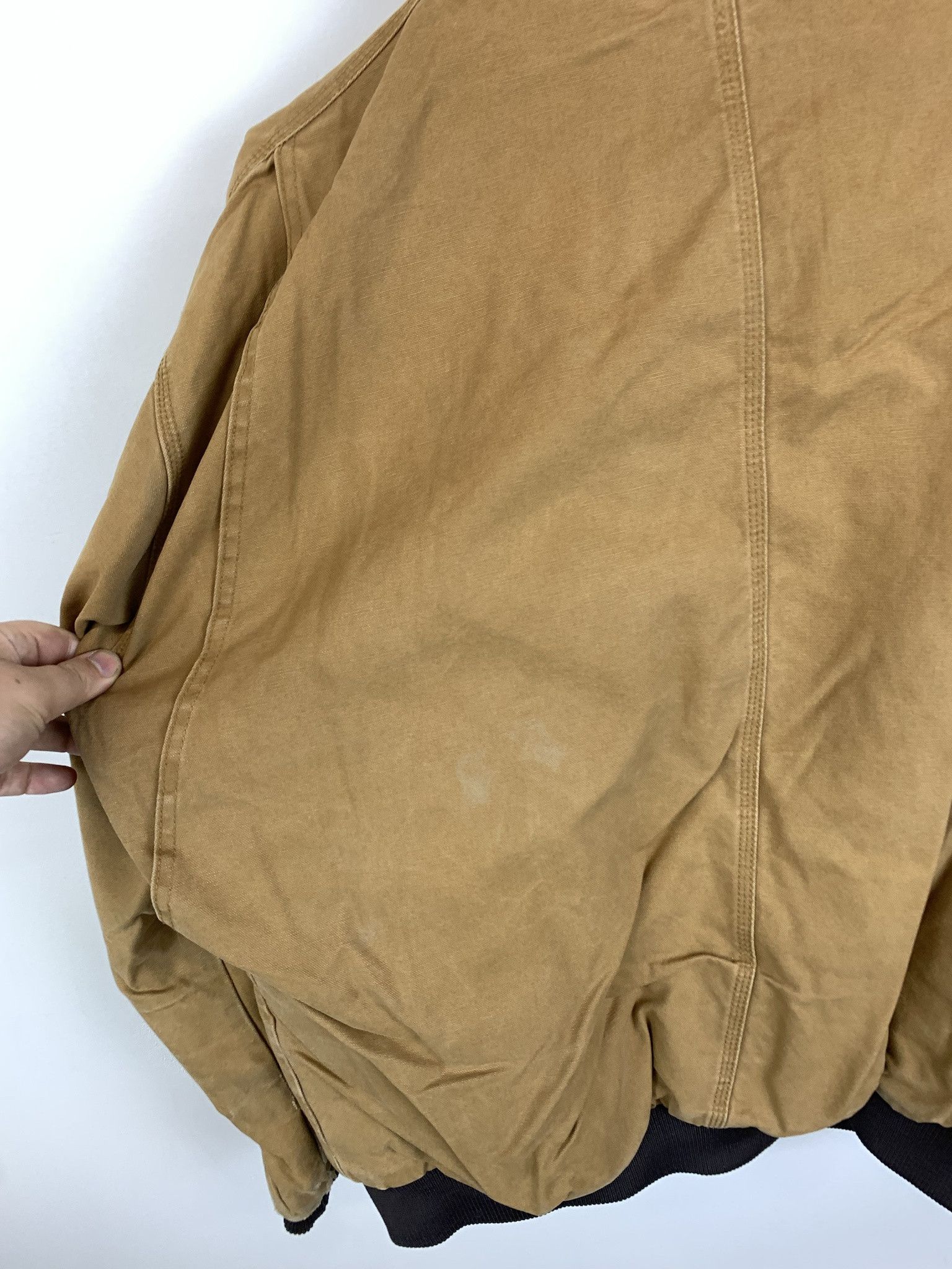 Carhartt × Vintage Vintage Carhartt Style Fleecec Lined Hooded Canvas Work Jacket Size XL Size US XL / EU 56 / 4 - 4 Thumbnail