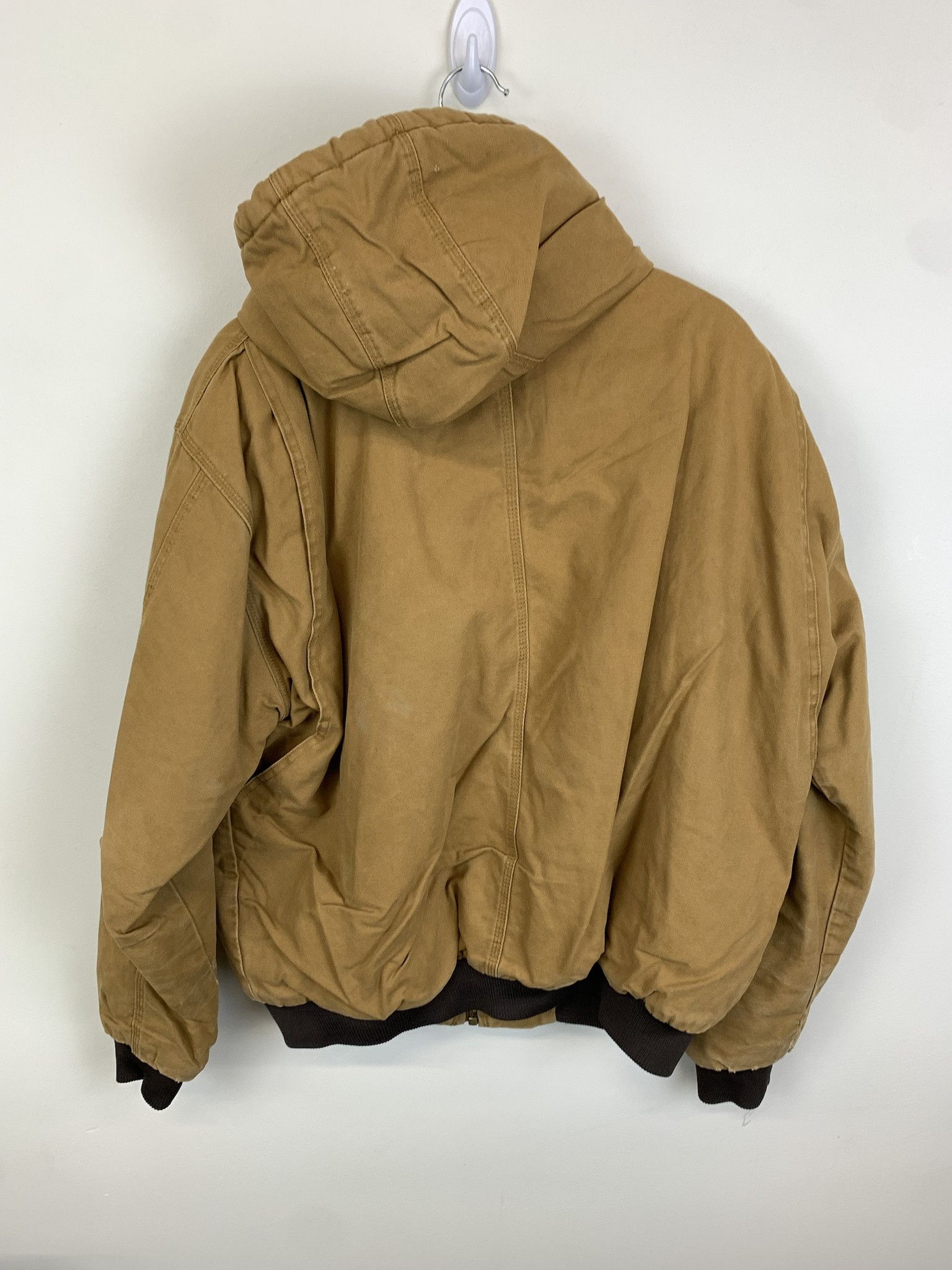 Carhartt × Vintage Vintage Carhartt Style Fleecec Lined Hooded Canvas Work Jacket Size XL Size US XL / EU 56 / 4 - 3 Thumbnail
