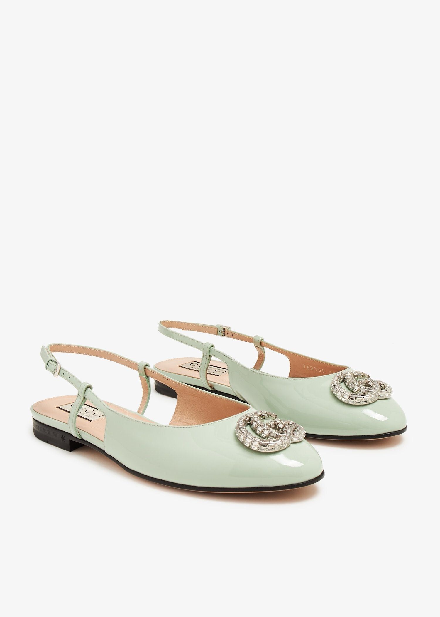 Gucci Gucci Crystal Double G Ballerina Flats SIZE 39 Size ONE SIZE - 2 Thumbnail