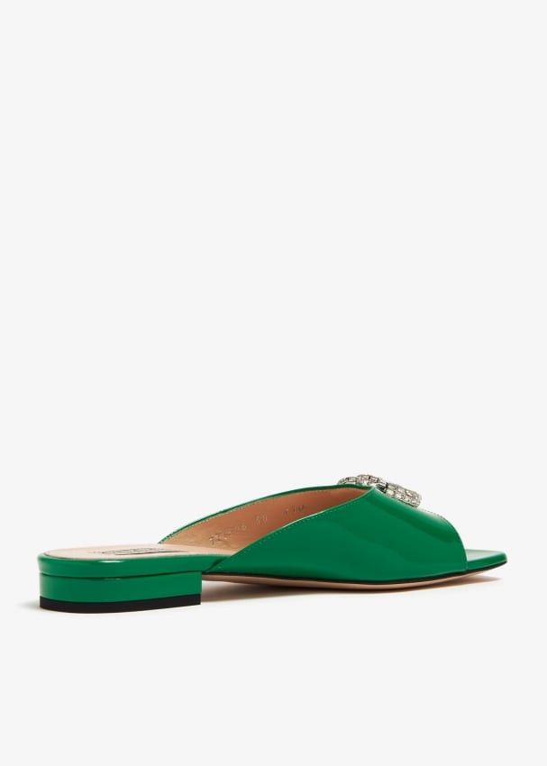 Gucci Gucci Crystal Double G Slide Sandals SIZE 36 Size ONE SIZE - 2 Thumbnail