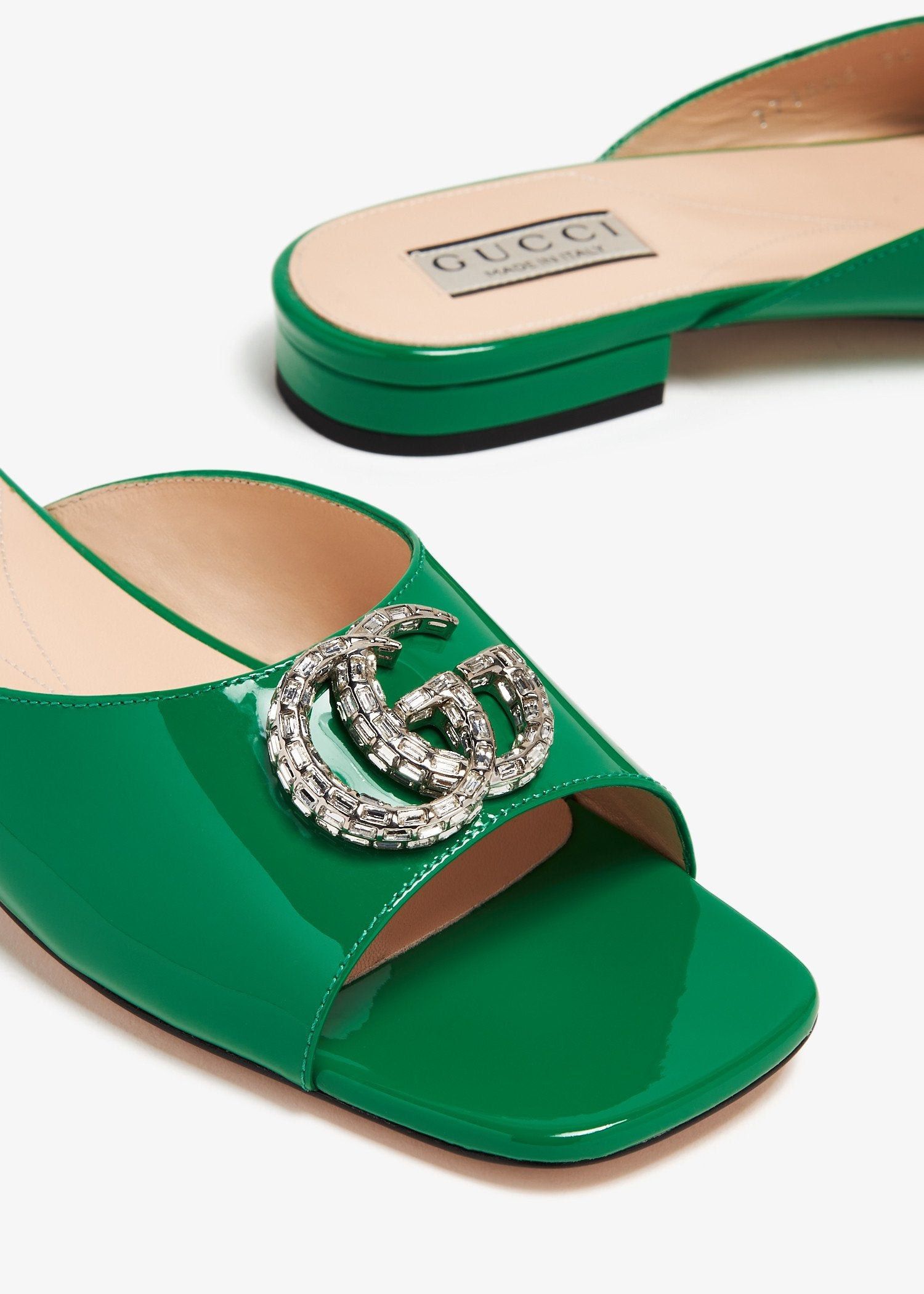Gucci Gucci Crystal Double G Slide Sandals SIZE 37 Size ONE SIZE - 3 Thumbnail