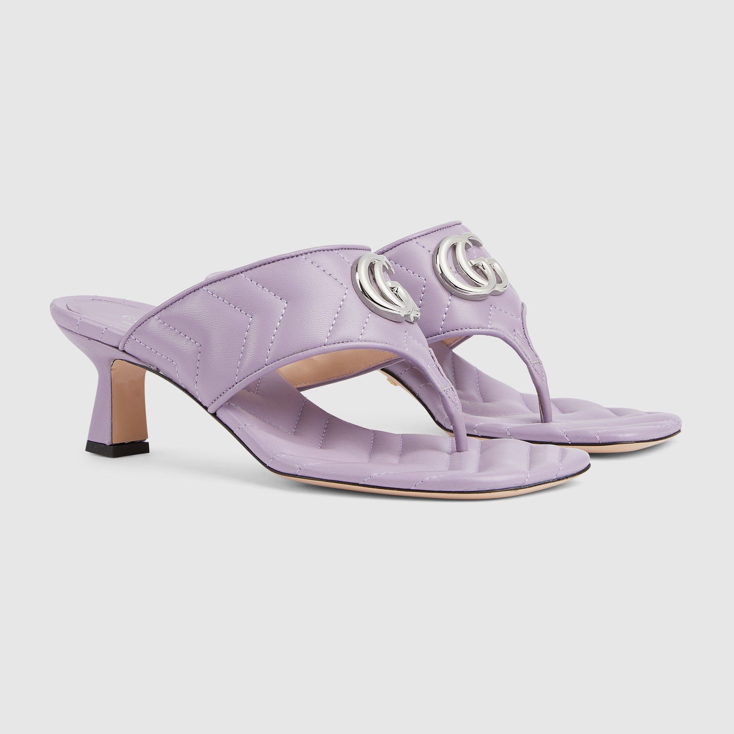 Gucci Double G Thong Heeled Sandals SIZE 39