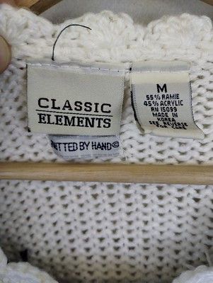 Vintage Vintage 90 sCableknit Sweater Classic Elements Leaf Pattern Loose Gauge Knit Size M Size US M / EU 48-50 / 2 - 2 Thumbnail