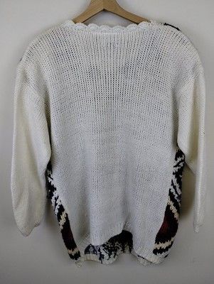 Vintage Vintage 90 sCableknit Sweater Classic Elements Leaf Pattern Loose Gauge Knit Size M Size US M / EU 48-50 / 2 - 3 Thumbnail