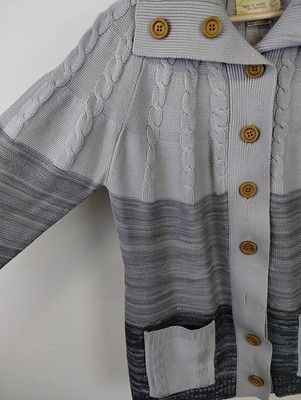 Vintage Vintage Cableknit Shawl Collar Cardigan 100% Virgiin Acrylic Sweater Size US M / EU 48-50 / 2 - 2 Thumbnail