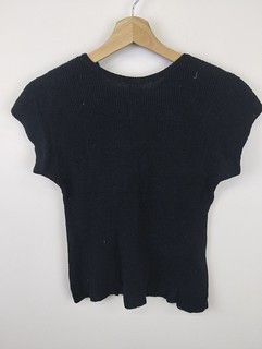 Vintage Vintage 80s Knit Short Sleeve Boukle Twister Tee Size US XS / EU 42 / 0 - 2 Thumbnail