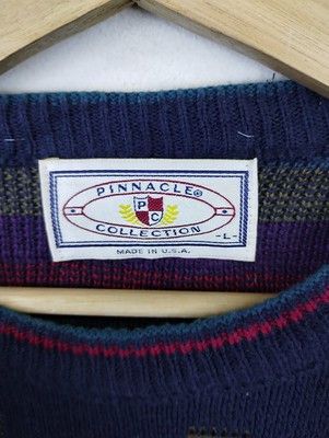 Vintage Vintage Knit Sweater Pinnacle Square Pattern Size L Size US L / EU 52-54 / 3 - 2 Thumbnail
