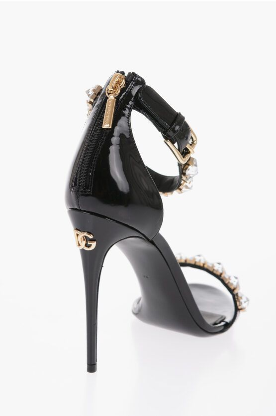 Dolce & Gabbana Patent Leather with Rhinestones Size US 8 / IT 38 - 2 Thumbnail