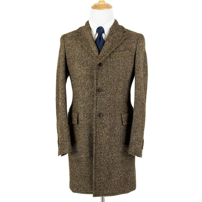 Boglioli NEW $1700 Boglioli K. Jacket Brown Wool Tweed Herringbone ...