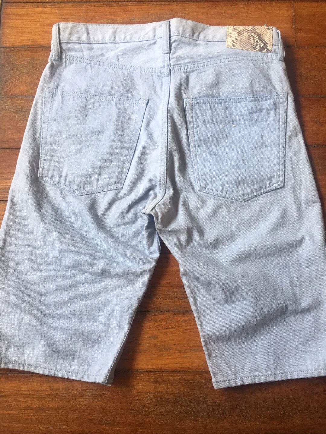 Visvim VISVIM snakeskin cut off denim shorts Size US 32 / EU 48 - 2 Thumbnail