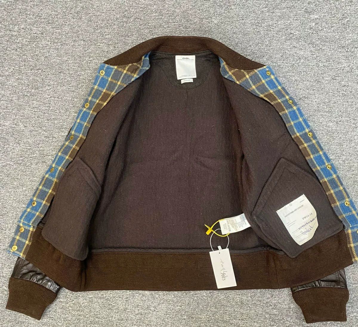Visvim VISVIM Blockbuster jacket barnstorm BARNSTOM fleece jacket with kangaroo leather sleeves Size US L / EU 52-54 / 3 - 3 Thumbnail