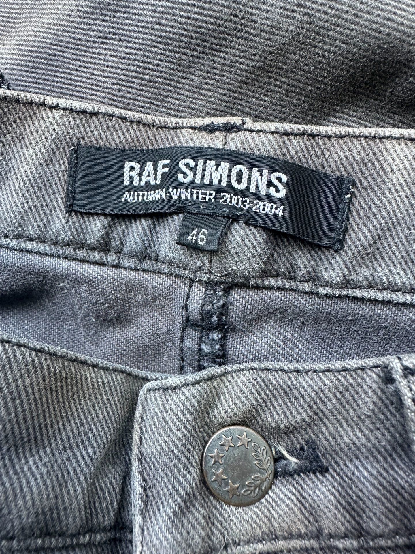Raf Simons Raf Simons AW03'closer' slim black grey denim pants Size US 30 / EU 46 - 6 Thumbnail