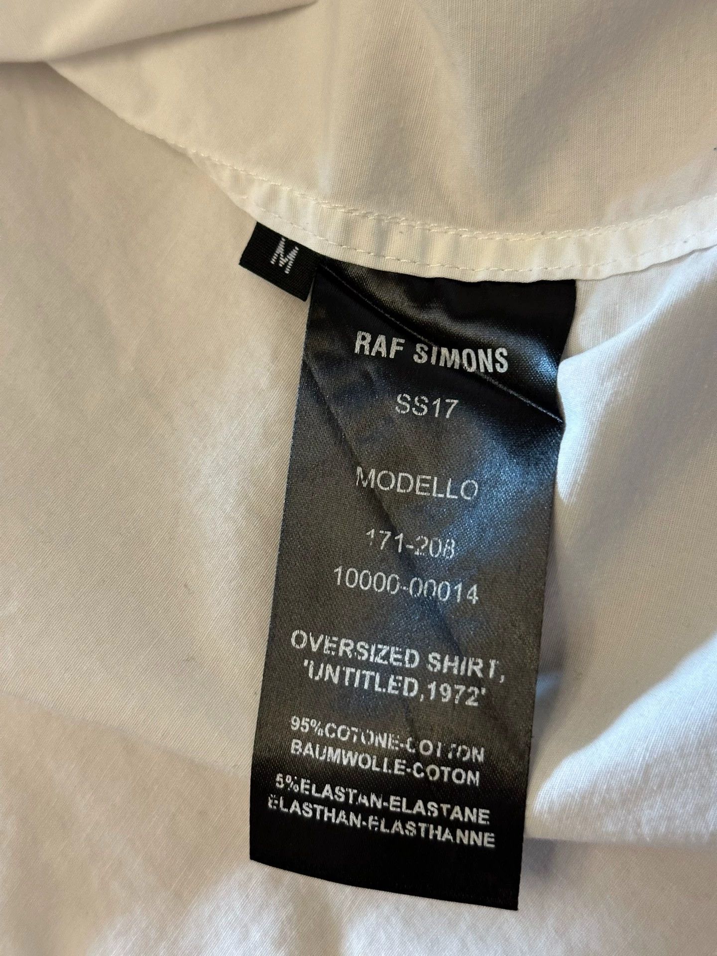 Raf Simons Raf Simons Robert white portrait shirt Size US M / EU 48-50 / 2 - 5 Thumbnail