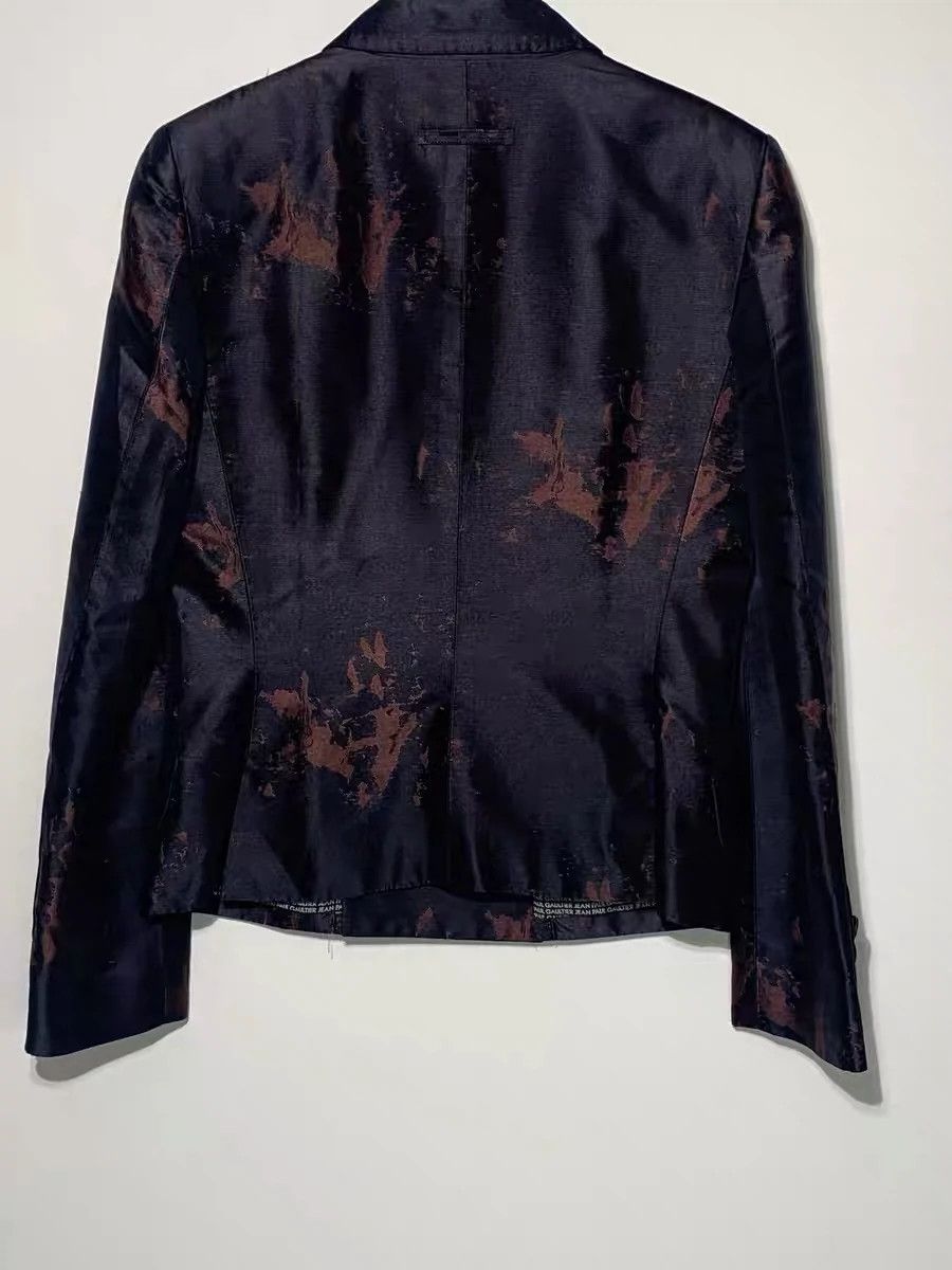 Jean Paul Gaultier Jean Paul Gaultier Black tea pattern suit jacket Size US S / EU 44-46 / 1 - 2 Thumbnail