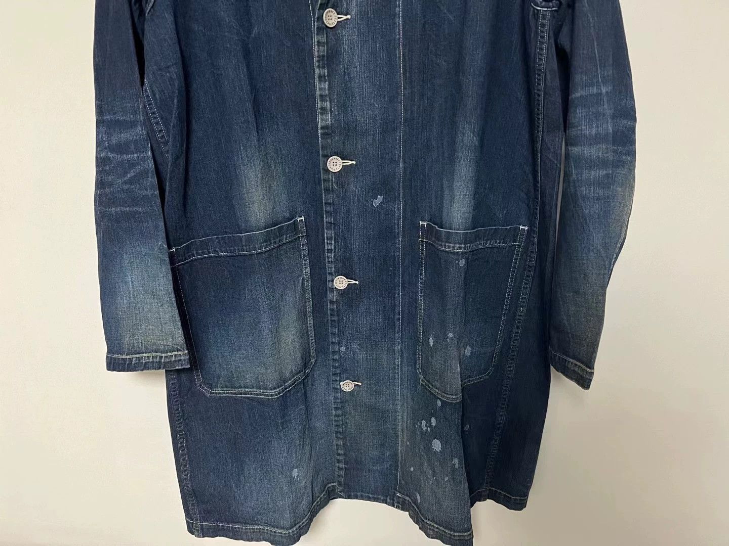 visvim 19SS GREASE MONKEY COAT DRY DENIM