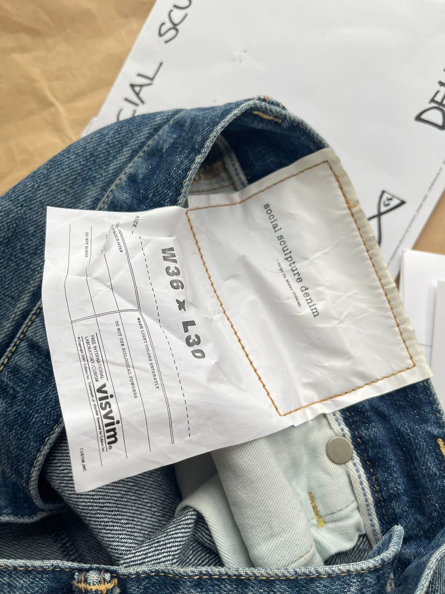 Visvim VISVIM 19AW SOCIAL SCULPTURE DAMAGED-20 Washed jeans Size US 36 / EU 52 - 3 Thumbnail