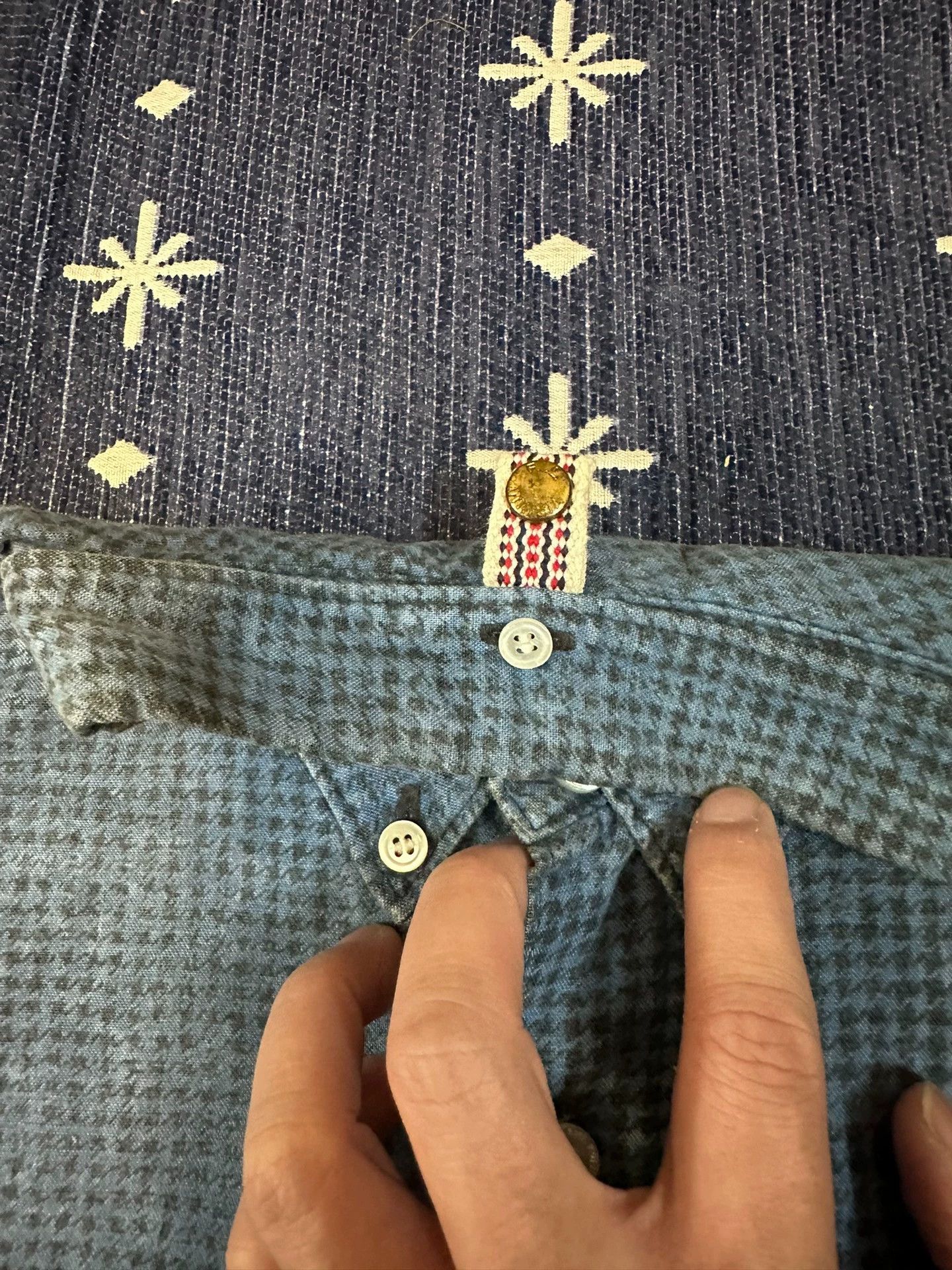 Visvim visvim 5-nation shirt l/s indigo dye Size US S / EU 44-46 / 1 - 5 Thumbnail