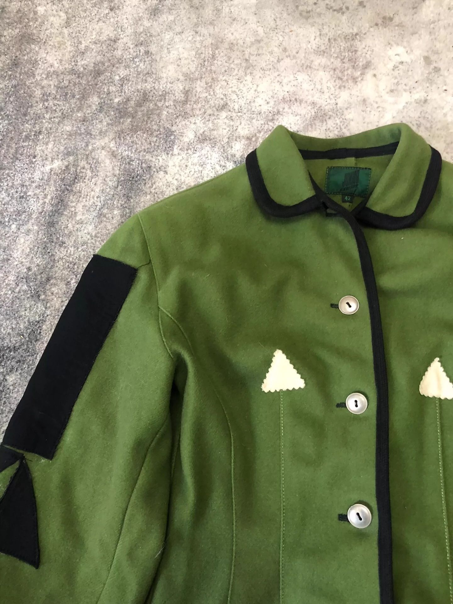 Jean Paul Gaultier Jean Paul Gaultier Wool irregular patch waist jacket Size US M / EU 48-50 / 2 - 3 Thumbnail
