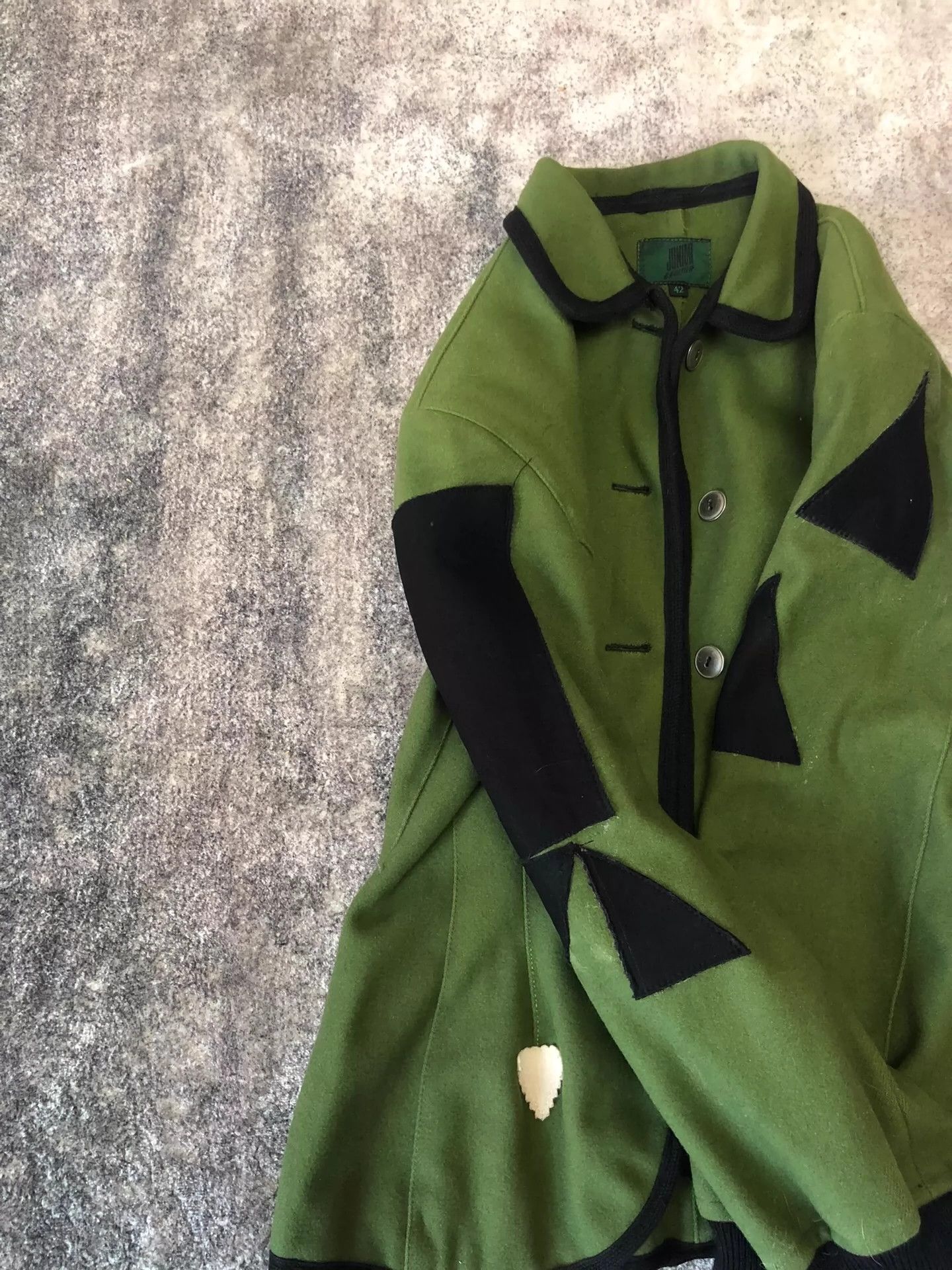 Jean Paul Gaultier Jean Paul Gaultier Wool irregular patch waist jacket Size US M / EU 48-50 / 2 - 4 Thumbnail