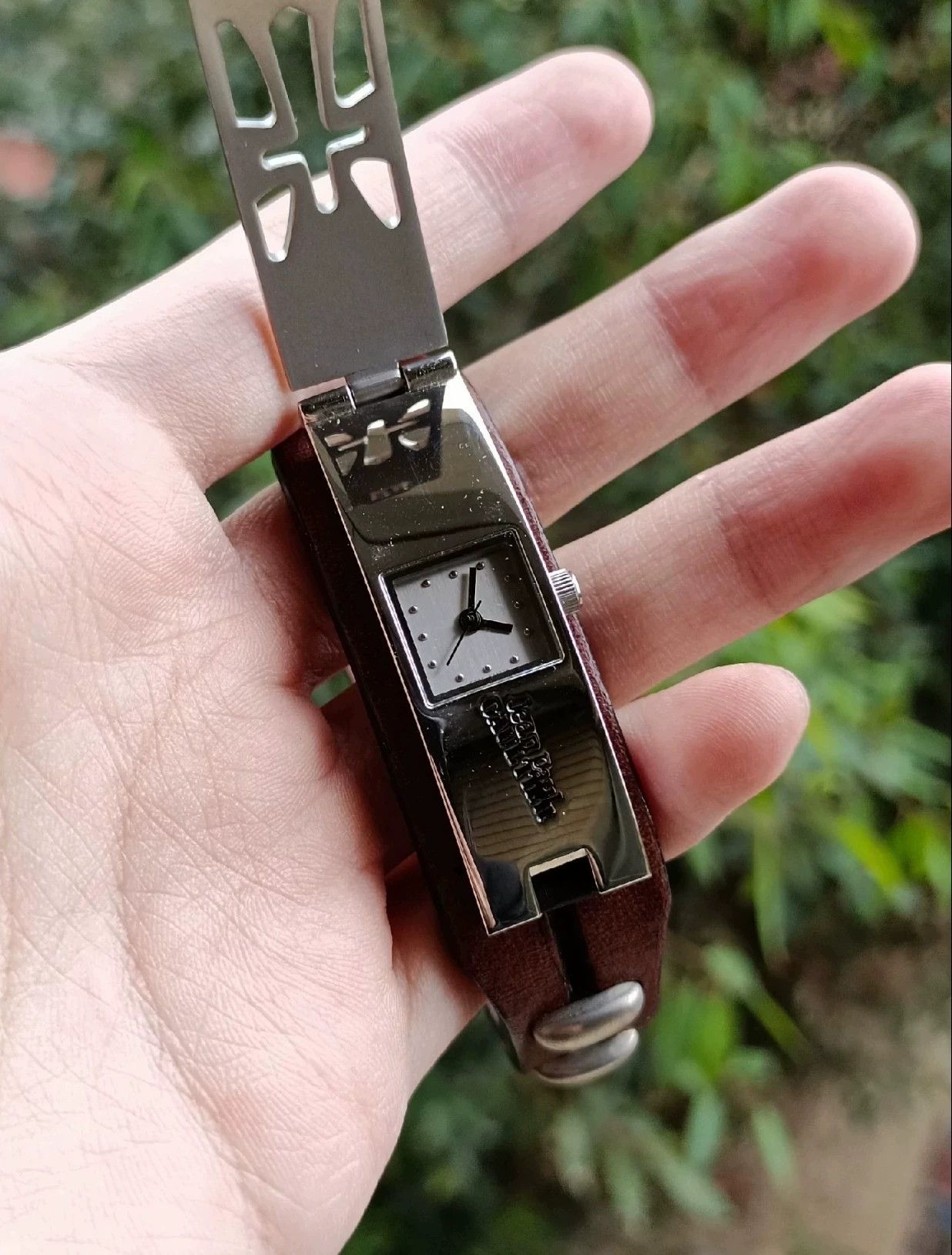 Jean Paul Gaultier Jean Paul Gaultier Leather bracelet flip watch Size ONE SIZE - 2 Thumbnail