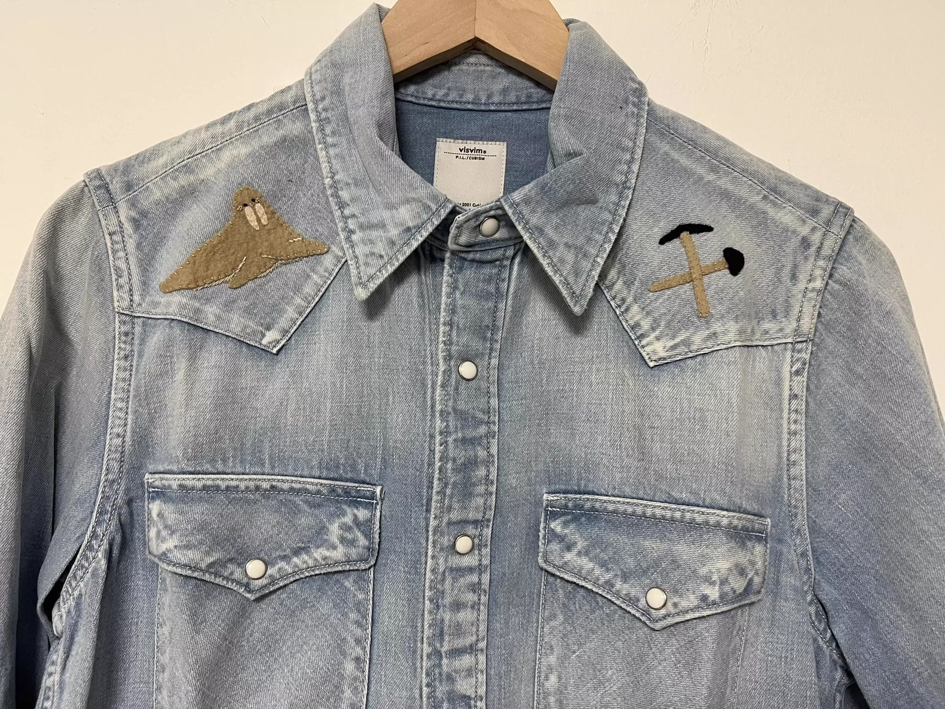 Visvim visvim ss shirt dmgd applique Size US S / EU 44-46 / 1 - 2 Thumbnail