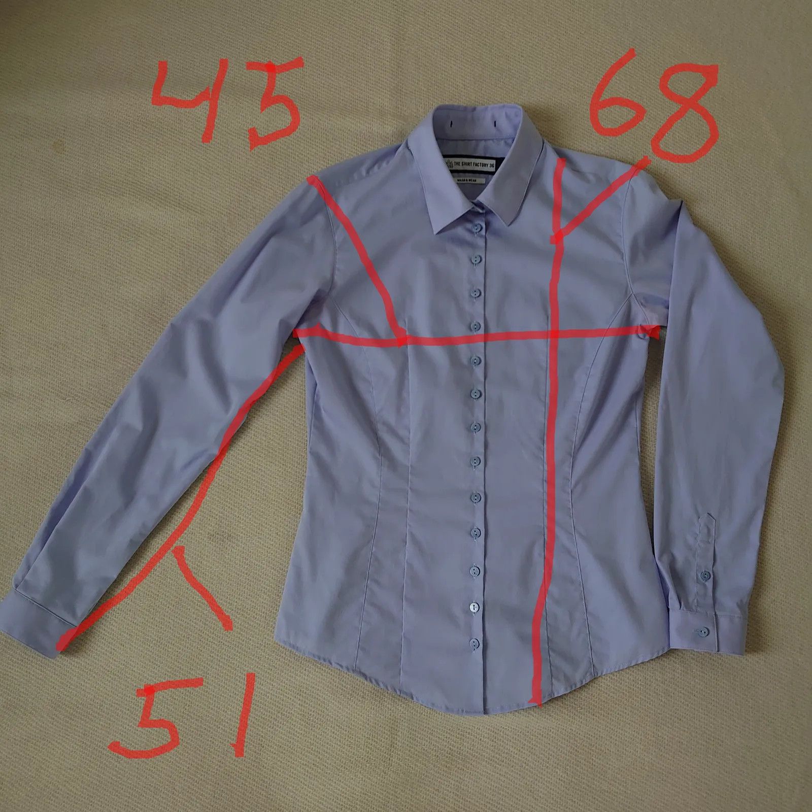 Other THE SHIRT FACTORY Wash & Wear Shirt Size XS / US 0-2 / IT 36-38 - 5 Thumbnail