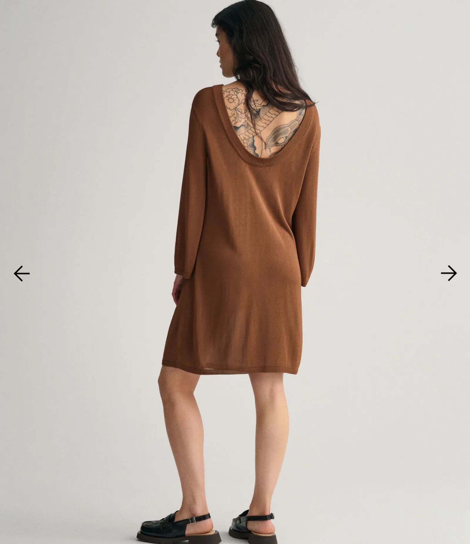 Gant Gant Stickad klänning relaxed med djup rygg Dress Size S / US 4 / IT 40 - 4 Thumbnail