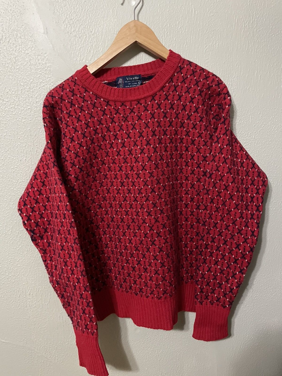 Vintage Vintage 1970s Cross Hatch Knit Sweater Size US S / EU 44-46 / 1 - 1 Thumbnail
