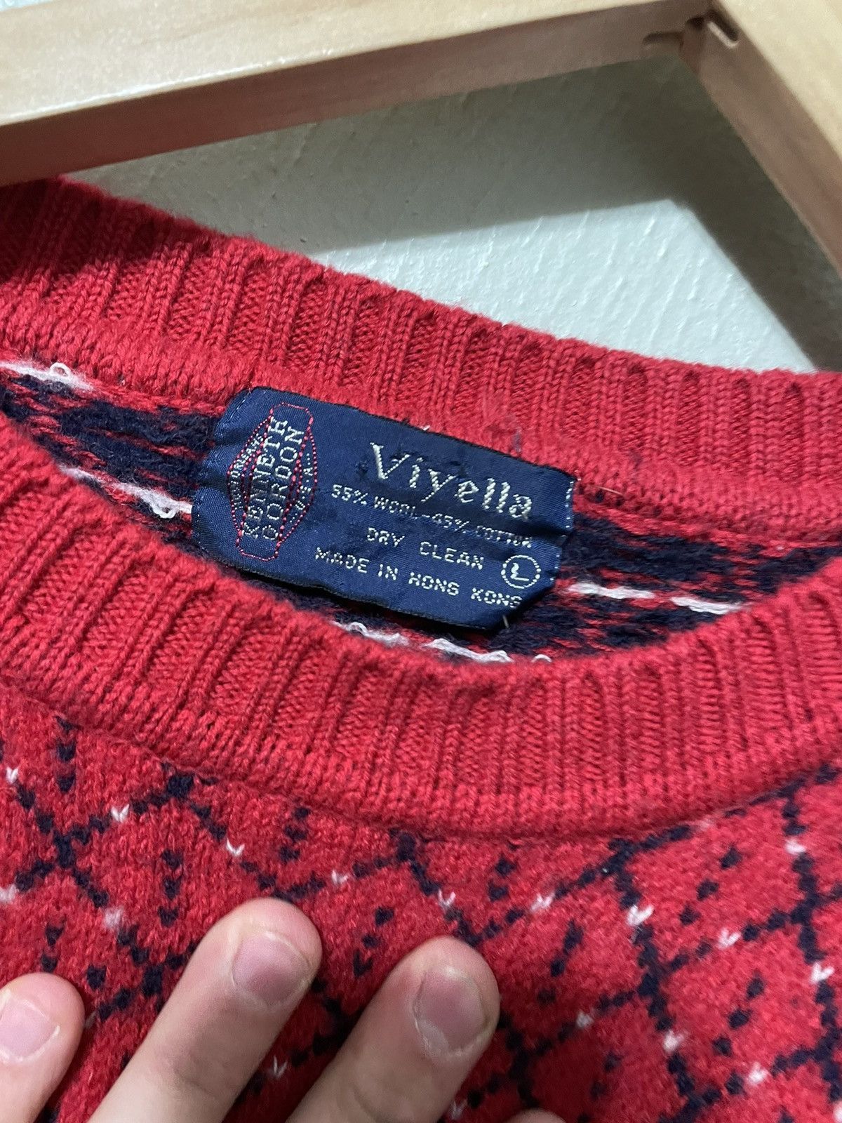 Vintage Vintage 1970s Cross Hatch Knit Sweater Size US S / EU 44-46 / 1 - 4 Thumbnail