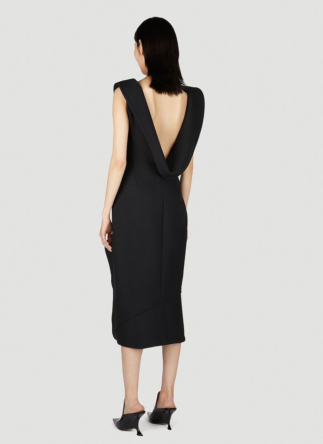 Bottega Veneta Structured Midi Dress Size S / US 4 / IT 40 - 4 Thumbnail