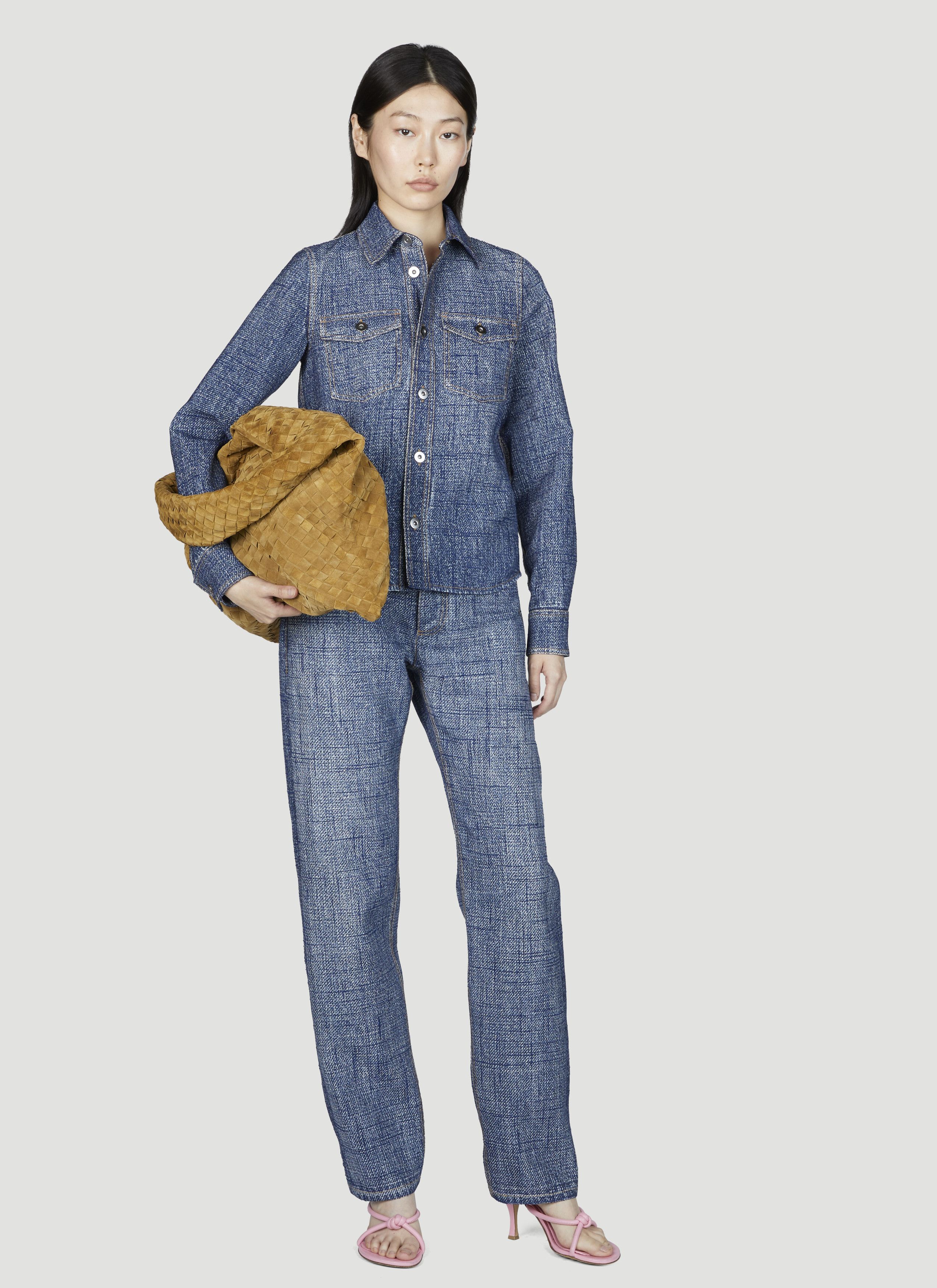 Bottega Veneta Denim Print Pants Size 27" / US 4 / IT 40 - 2 Thumbnail