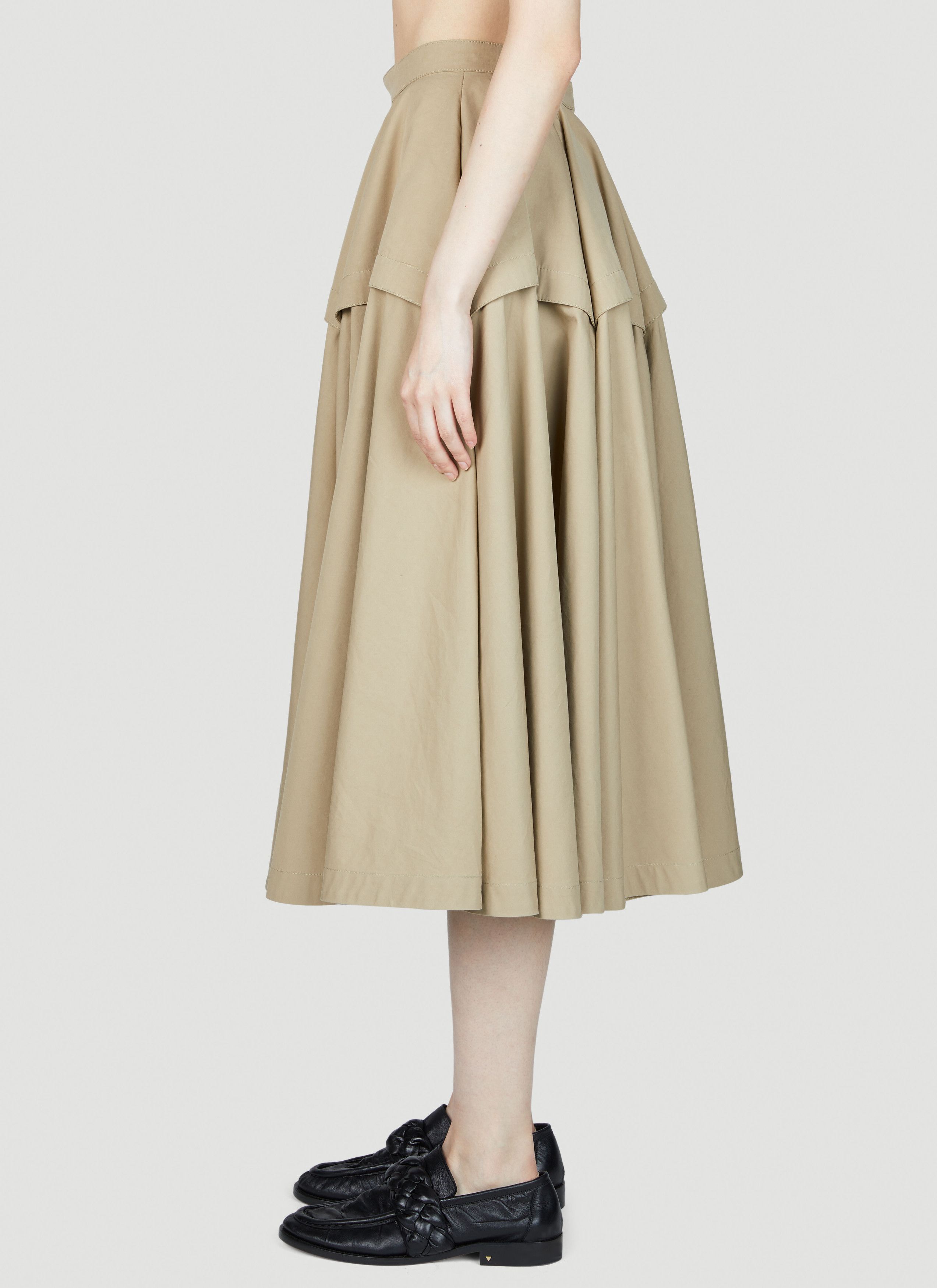 Bottega Veneta Gathered Midi Skirt Size 27" / US 4 / IT 40 - 3 Thumbnail