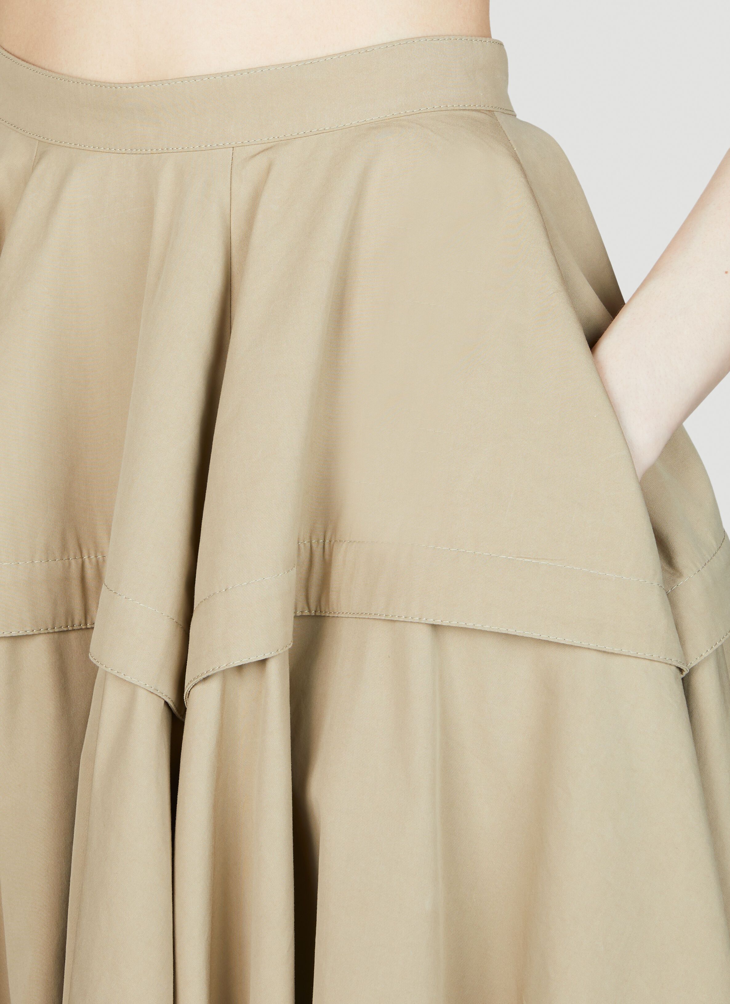 Bottega Veneta Gathered Midi Skirt Size 27" / US 4 / IT 40 - 5 Thumbnail