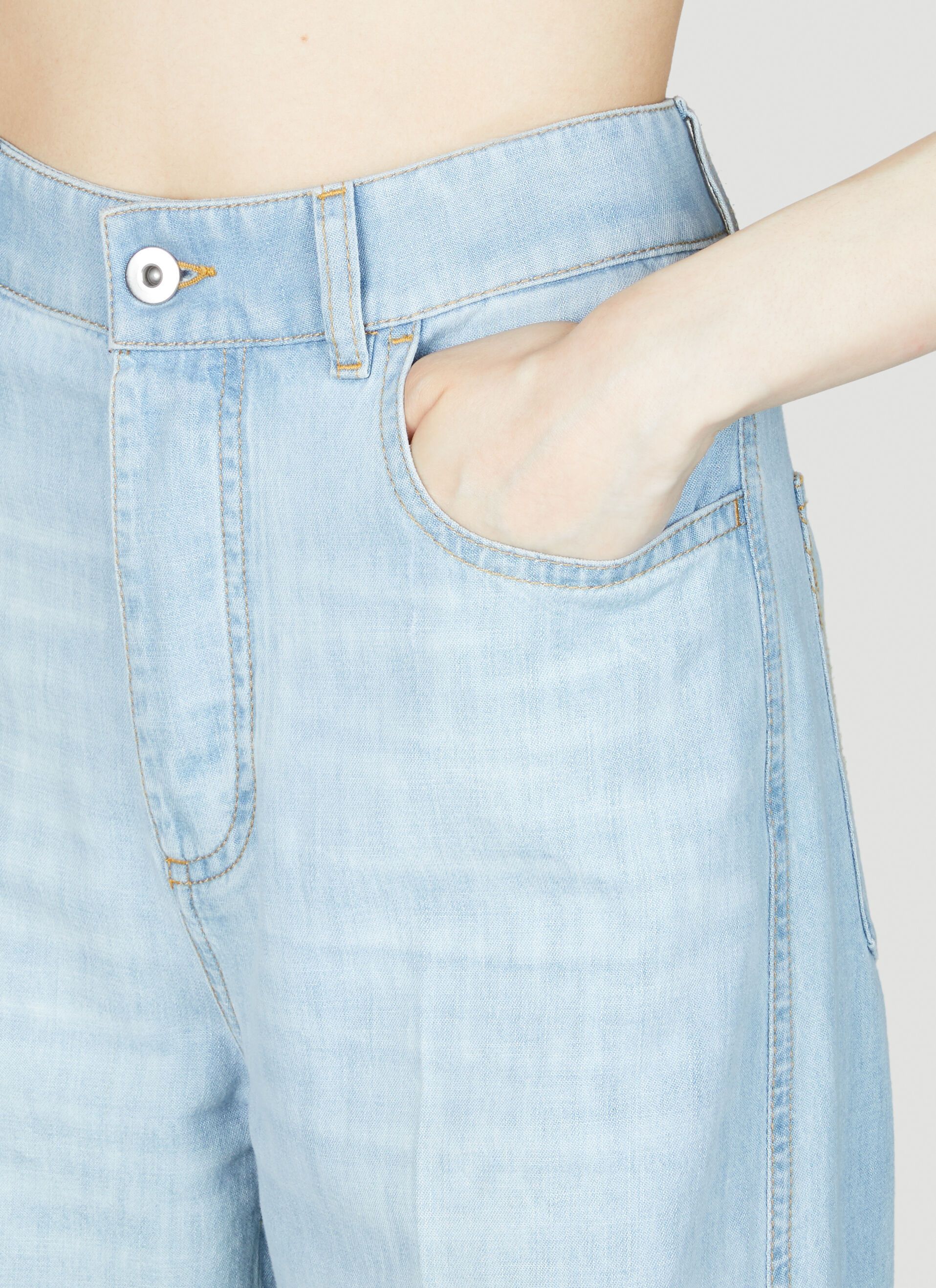 Bottega Veneta Wide Leg Jeans Size 26" / US 2 / IT 38 - 5 Thumbnail