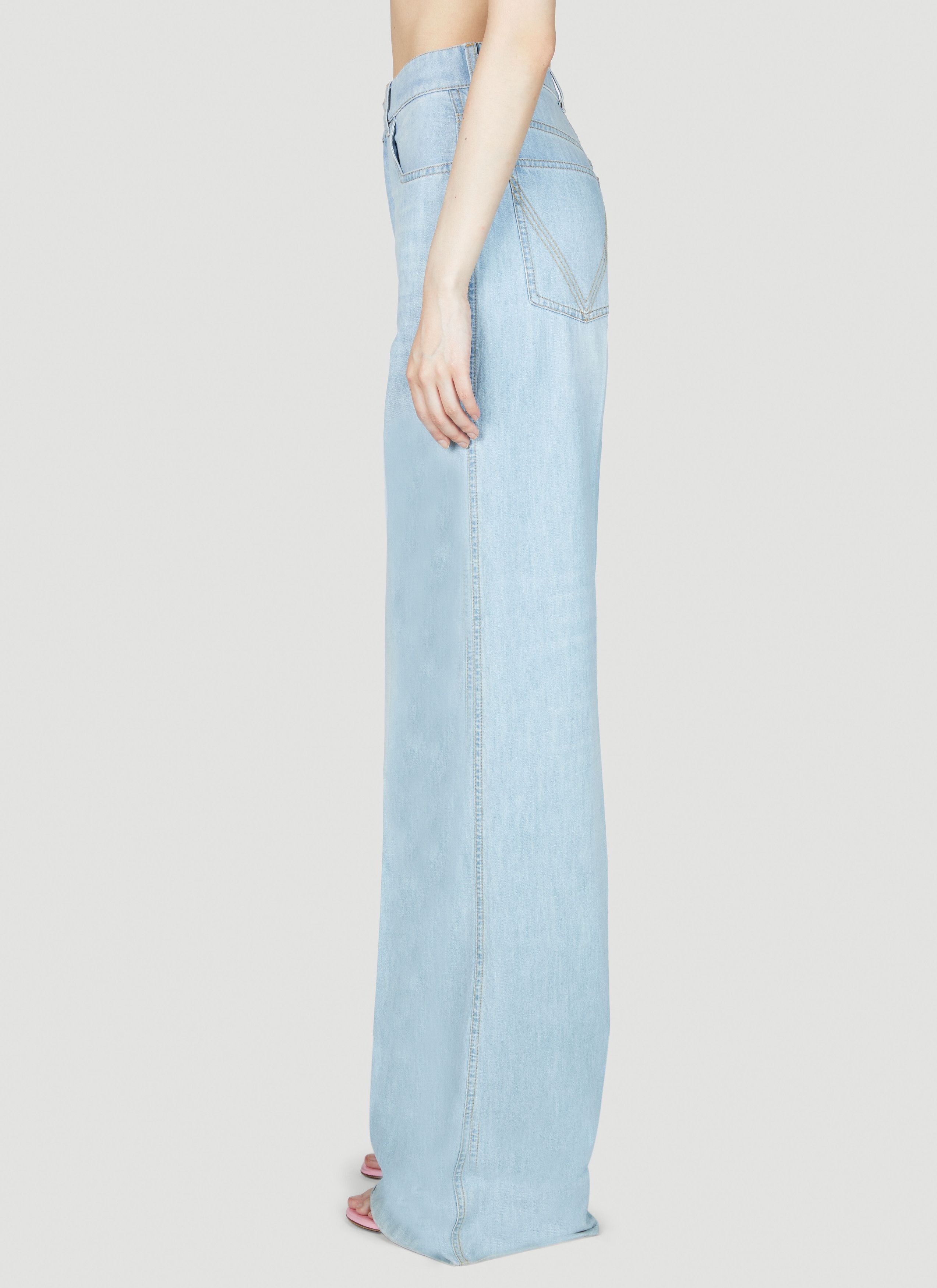 Bottega Veneta Wide Leg Jeans Size 26" / US 2 / IT 38 - 3 Thumbnail