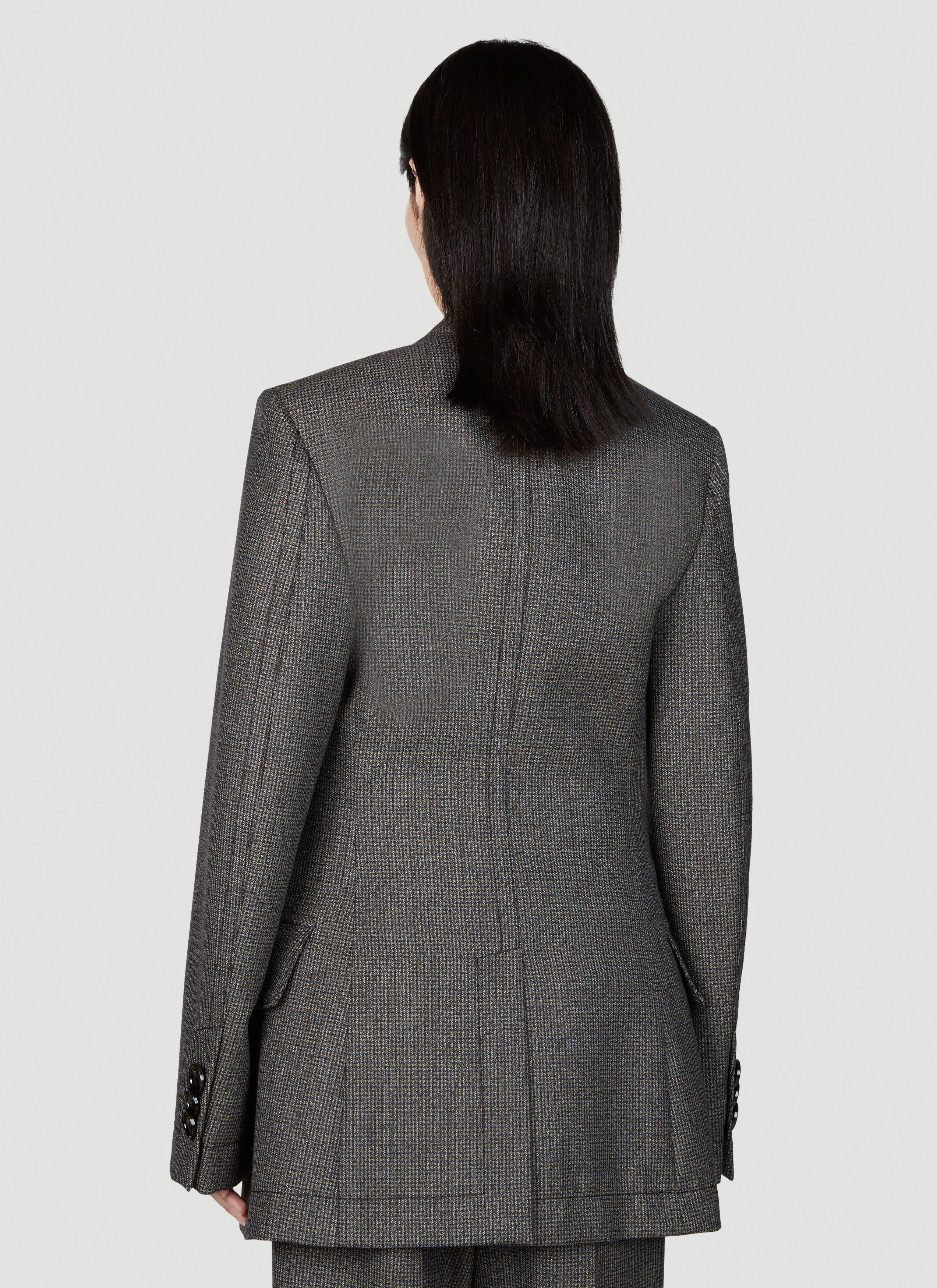 Bottega Veneta Houdstooth Wool Blazer Size S / US 4 / IT 40 - 4 Thumbnail