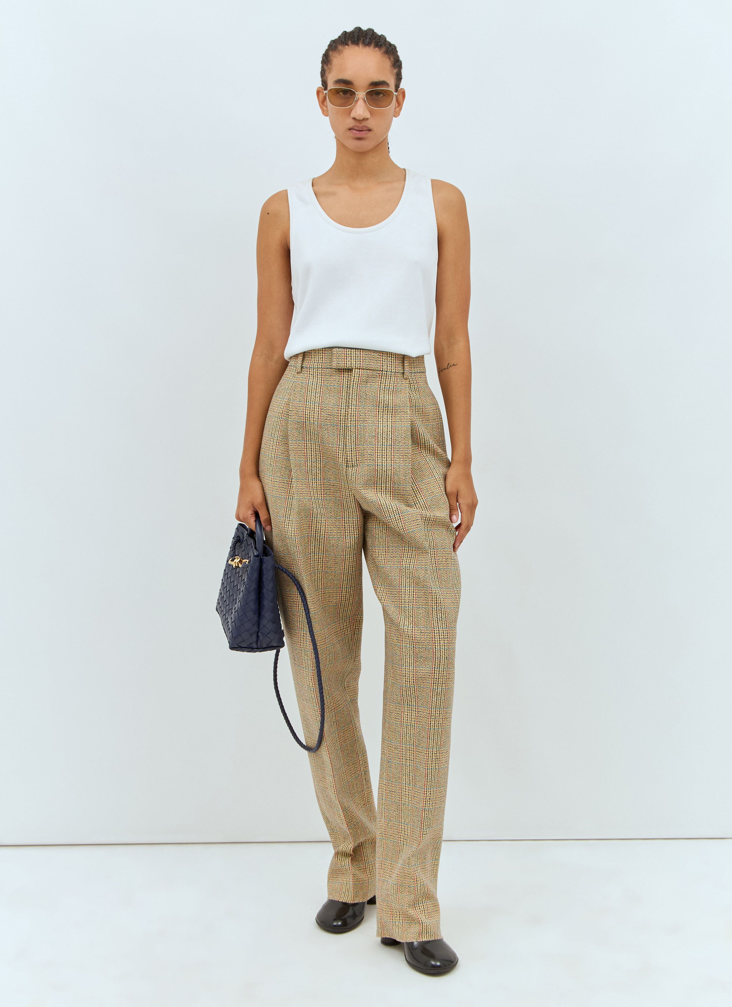 Bottega Veneta Prince Of Wales Tweed Pants Size 27" / US 4 / IT 40 - 4 Thumbnail
