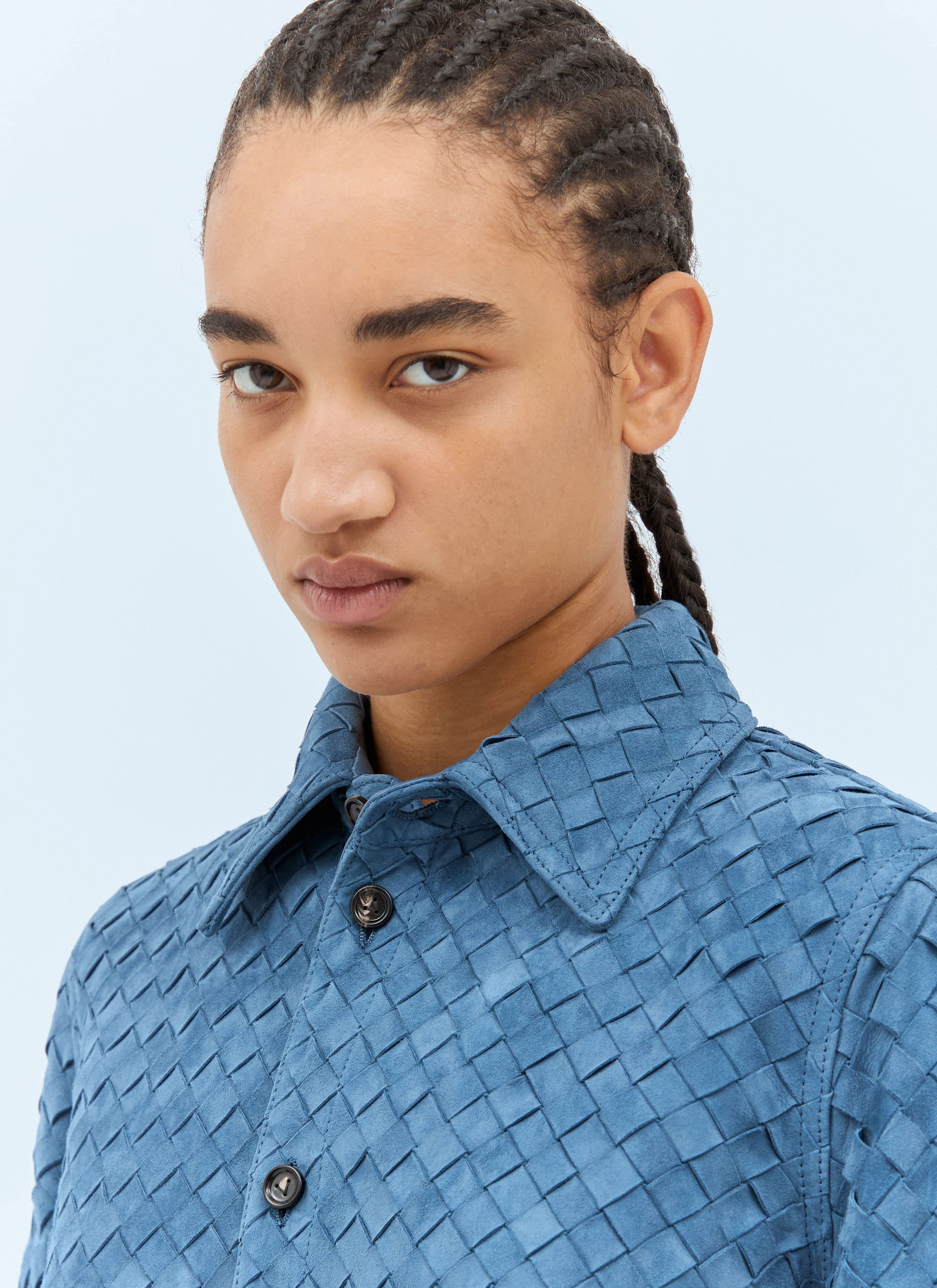 Bottega Veneta Intrecciato Suede Shirt Size XS / US 0-2 / IT 36-38 - 6 Thumbnail