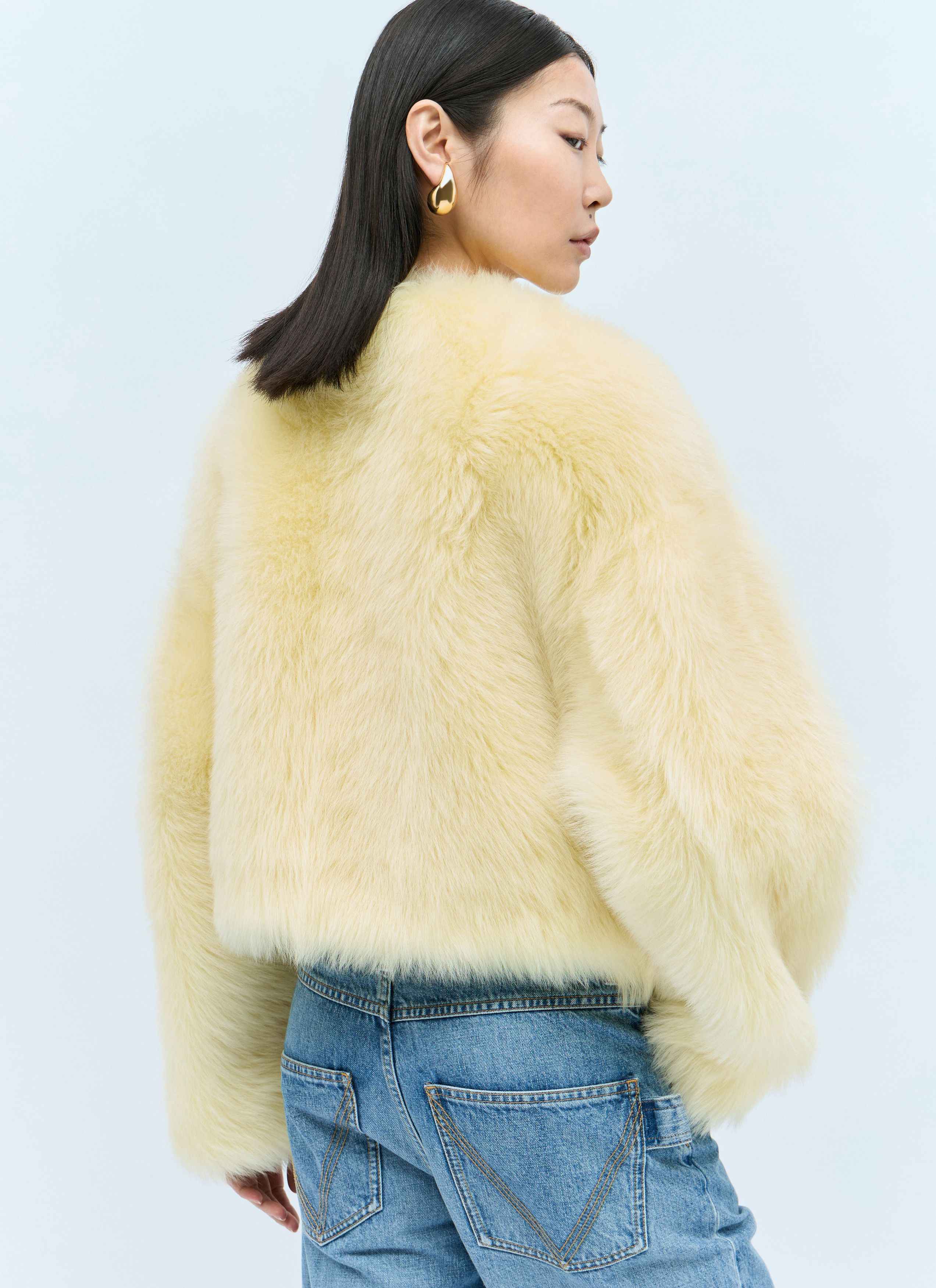 Bottega Veneta Shearling Cropped Jacket Size XS / US 0-2 / IT 36-38 - 4 Thumbnail