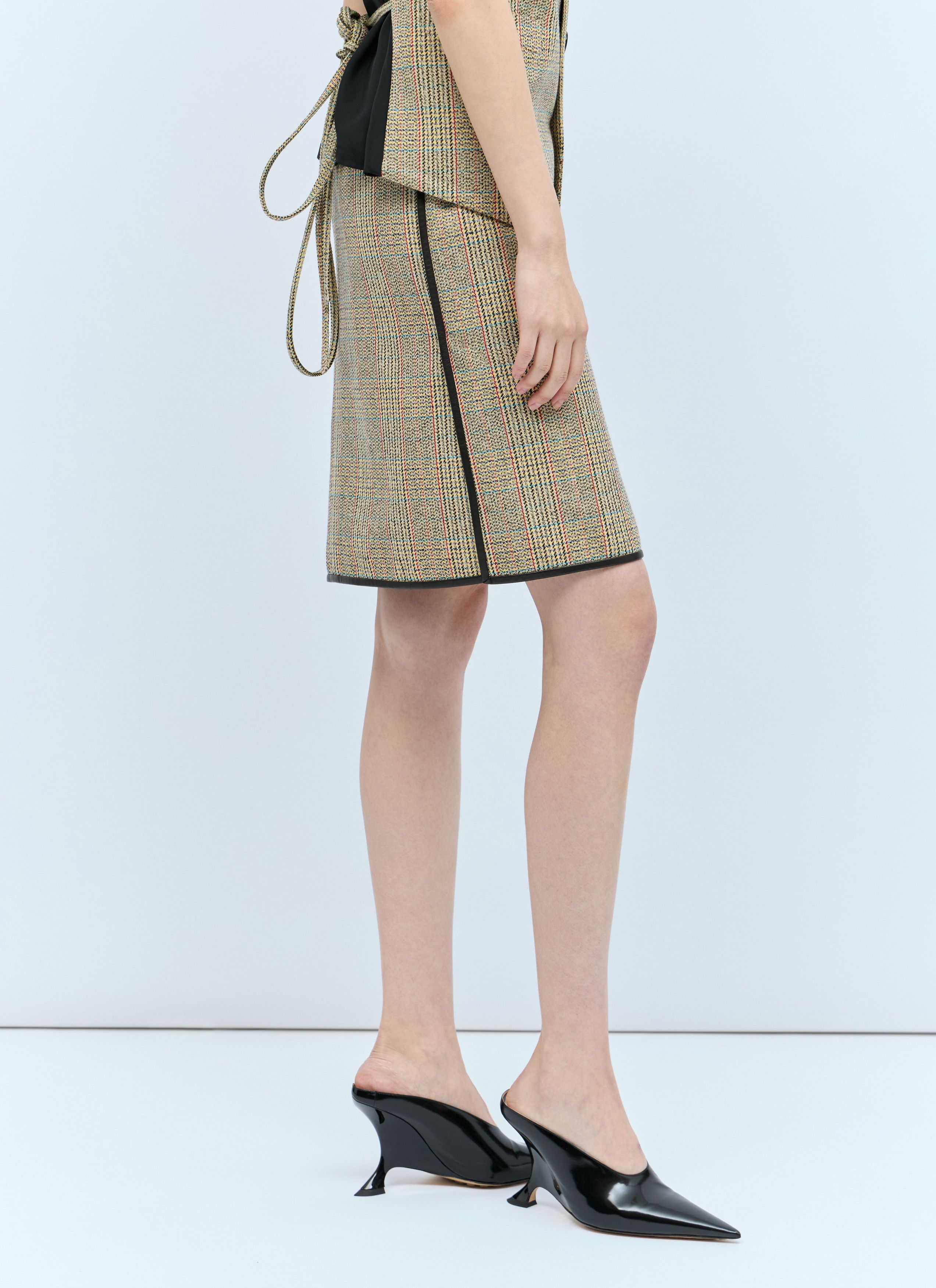 Bottega Veneta Prince Of Wales Midi Skirt Size 26" / US 2 / IT 38 - 4 Thumbnail