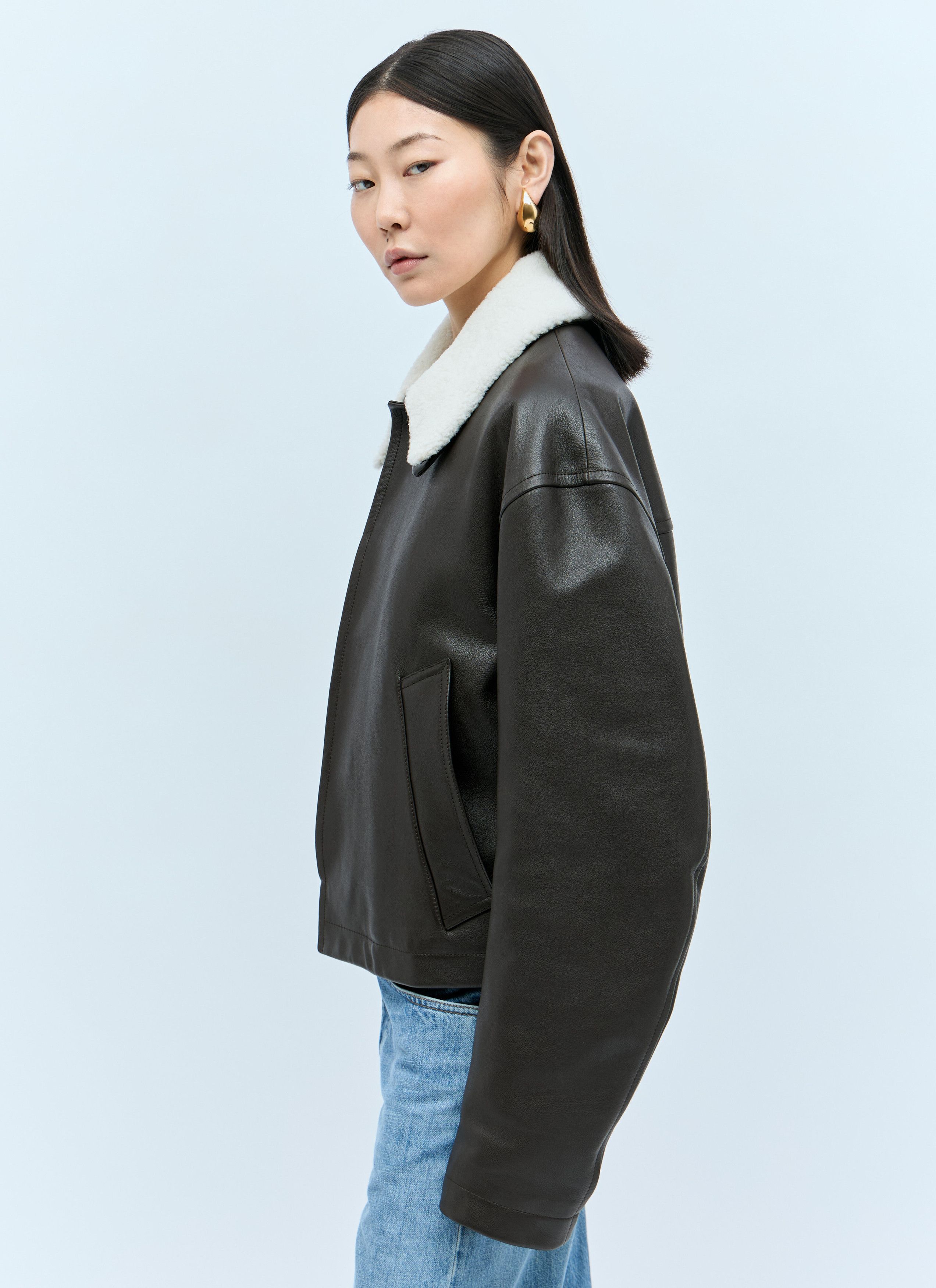 Bottega Veneta Smooth-Grain Leather Jacket Size XS / US 0-2 / IT 36-38 - 3 Thumbnail