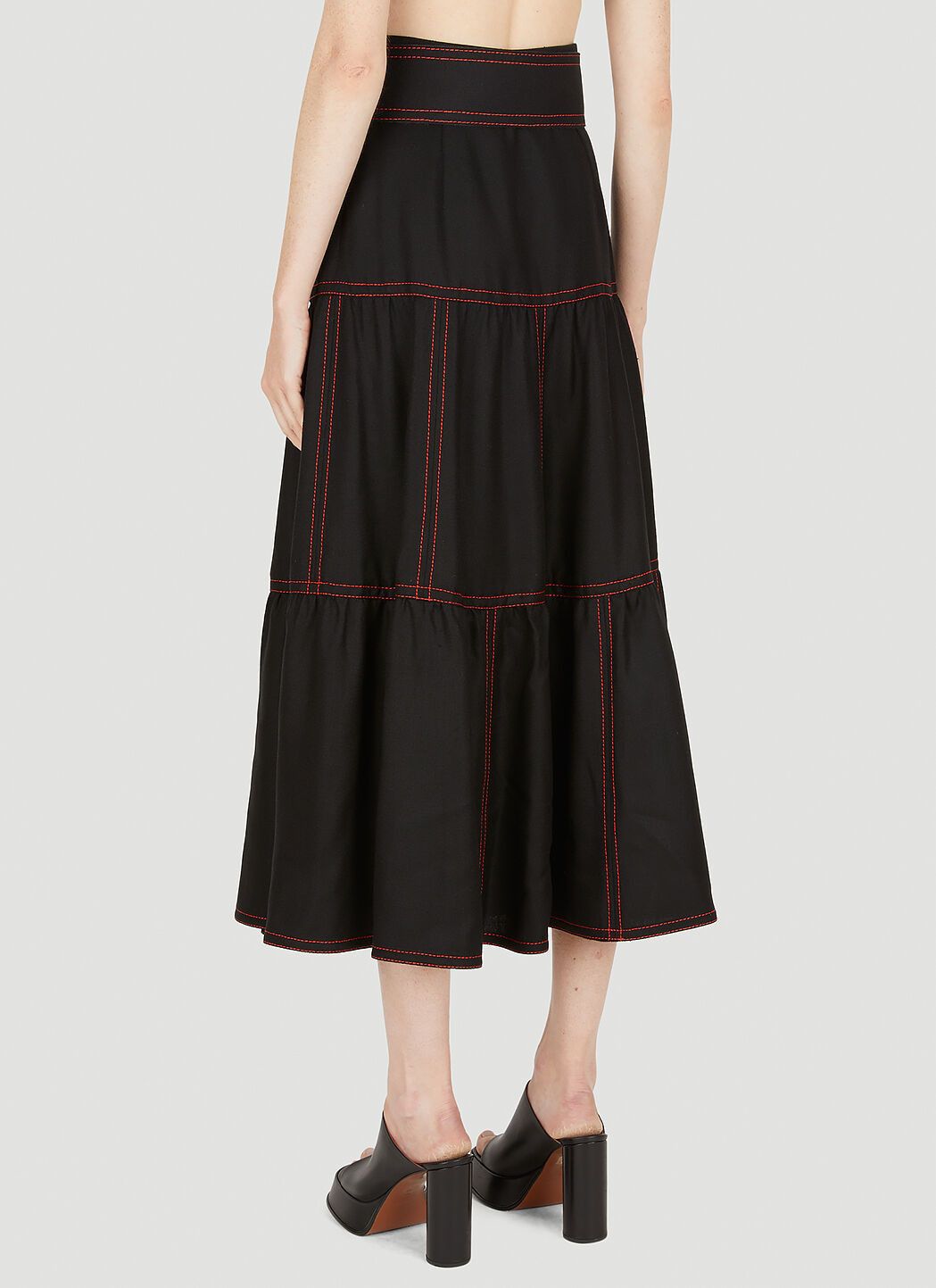 Gucci Tiered Mid Length Skirt Size 26" / US 2 / IT 38 - 4 Thumbnail