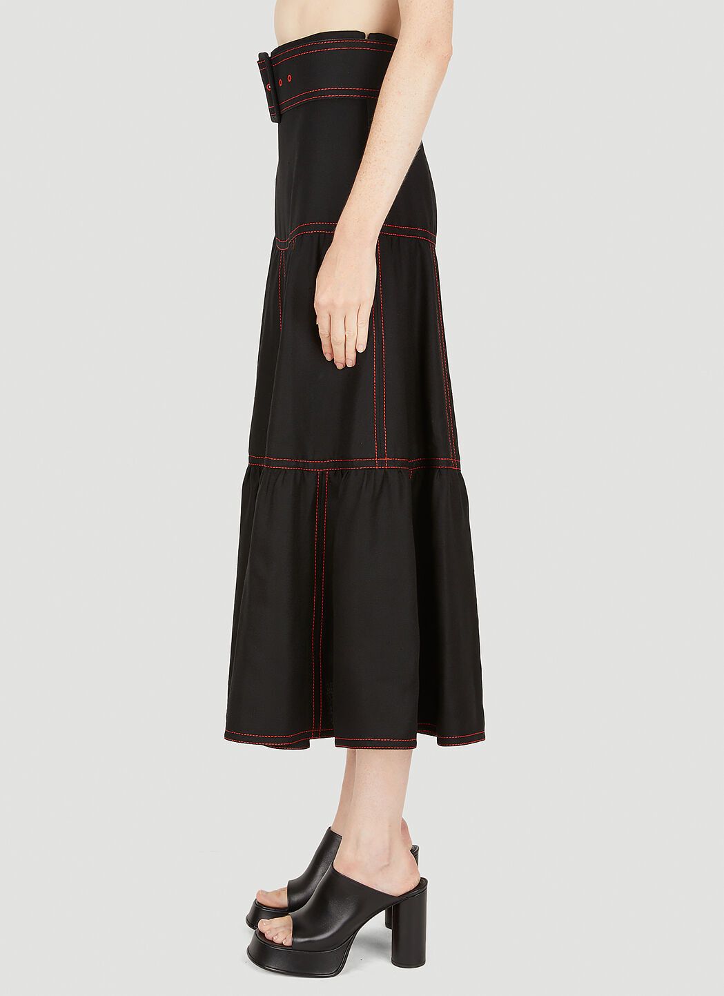 Gucci Tiered Mid Length Skirt Size 26" / US 2 / IT 38 - 3 Thumbnail