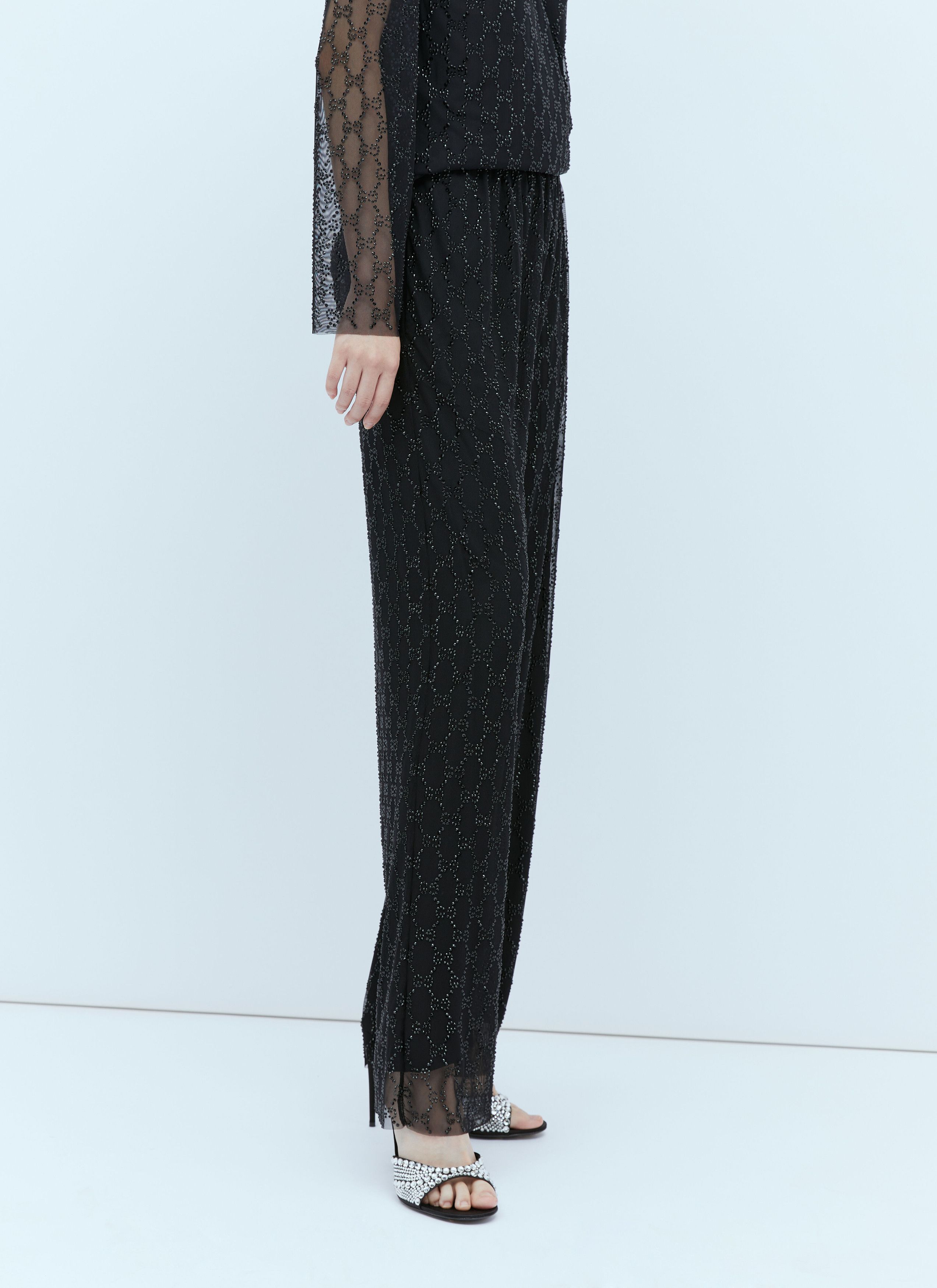 Gucci Tulle Interlocking GG Crystal Pants Size 26" / US 2 / IT 38 - 3 Thumbnail