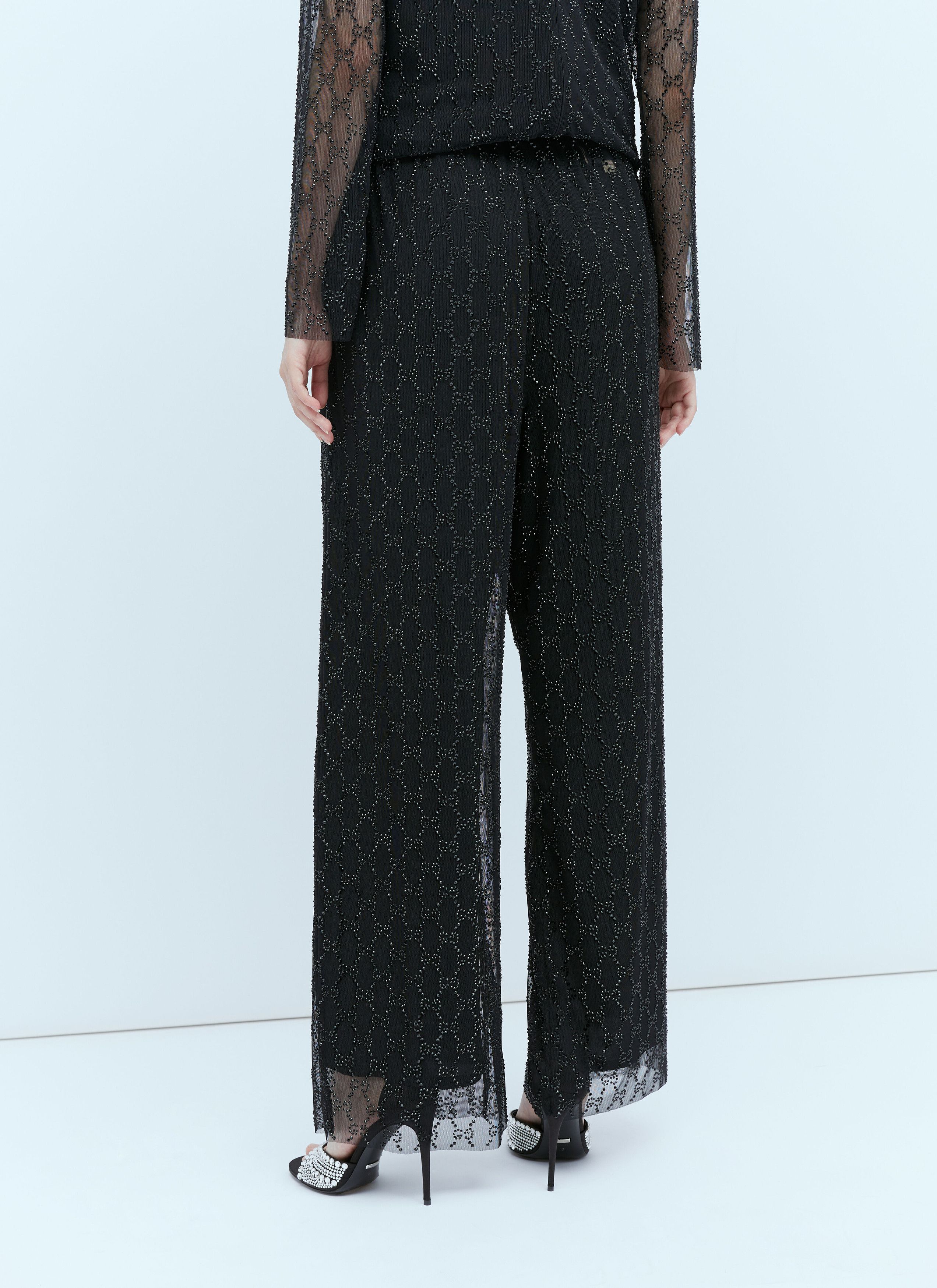 Gucci Tulle Interlocking GG Crystal Pants Size 26" / US 2 / IT 38 - 6 Thumbnail