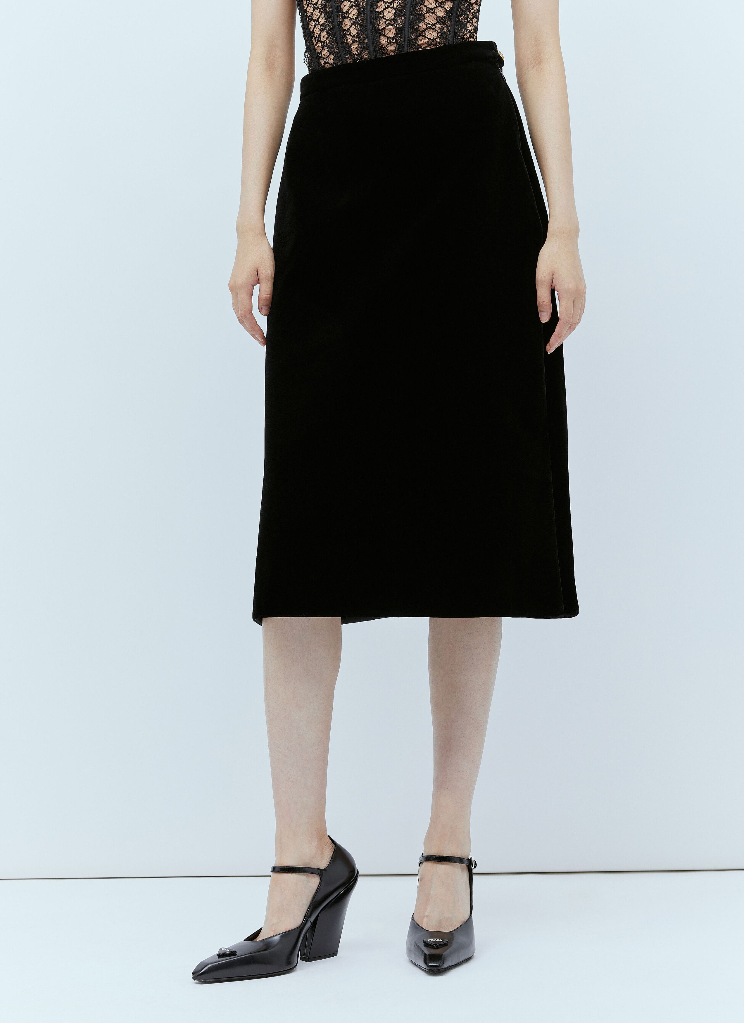 Gucci Velvet A-Line Skirt Size 26" / US 2 / IT 38 - 2 Thumbnail